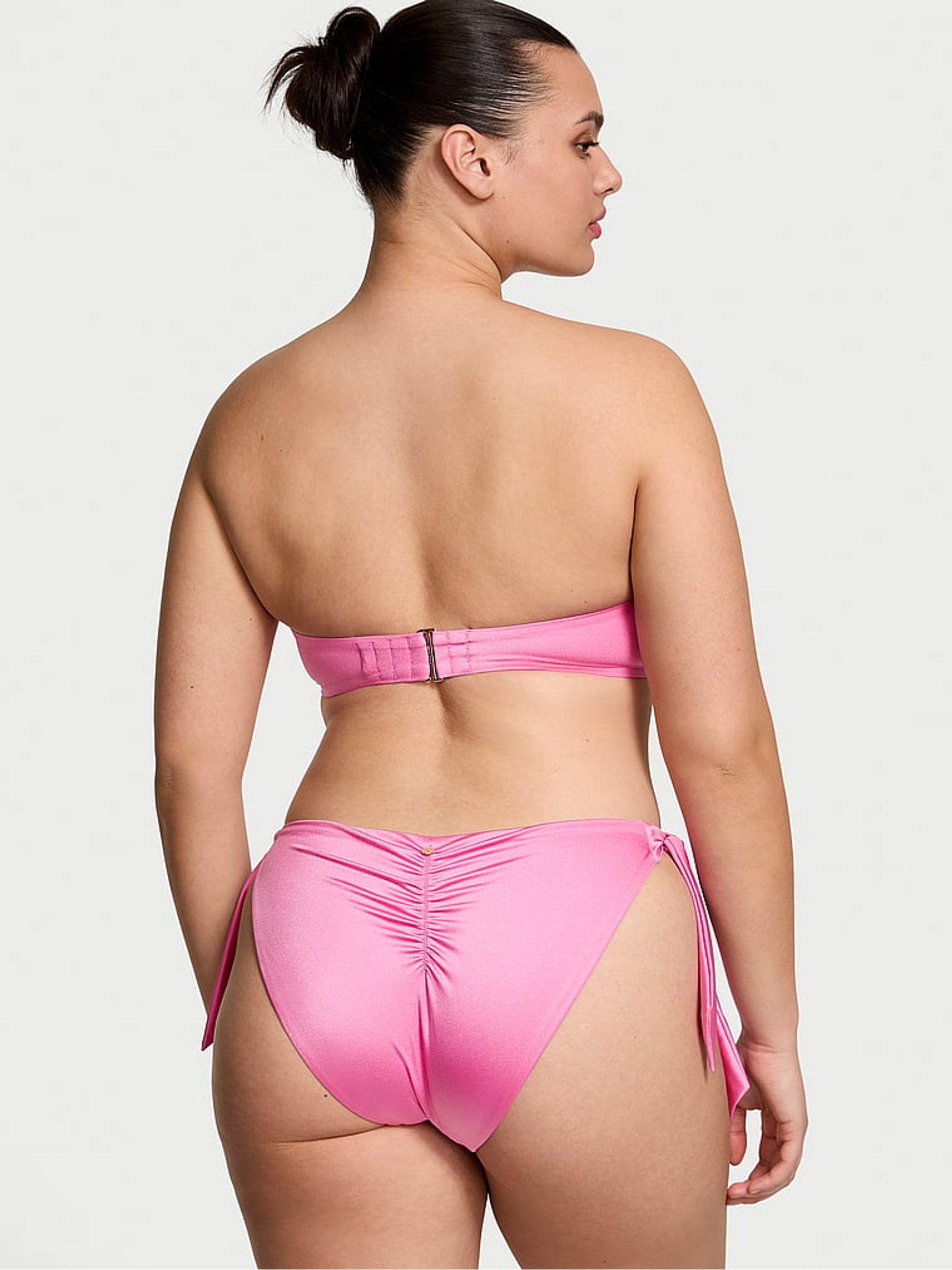 New Peony Pink Tie Side Bikini Bottoms - Image 2 of 3