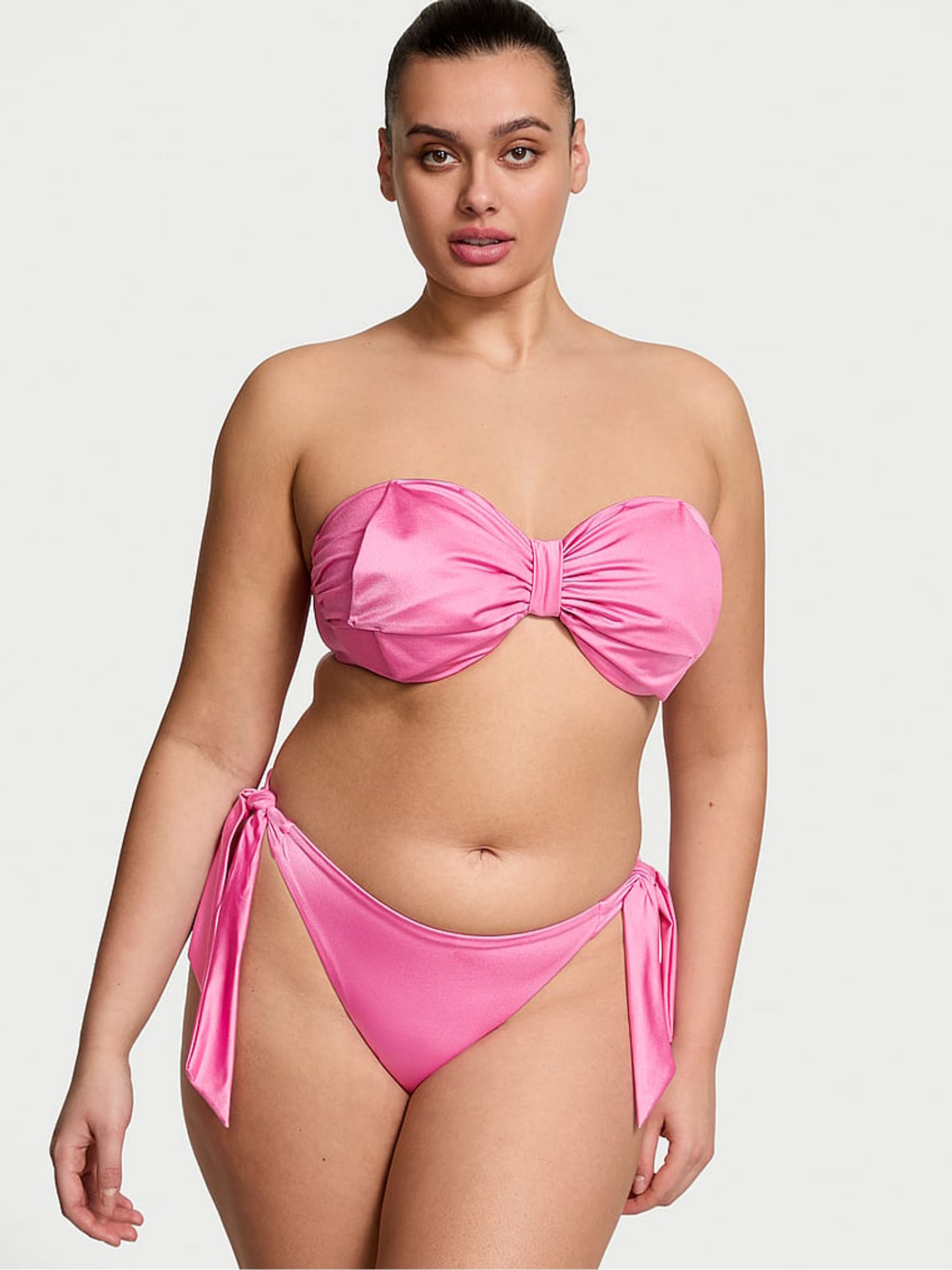 New Peony Pink Tie Side Bikini Bottoms - Image 3 of 3