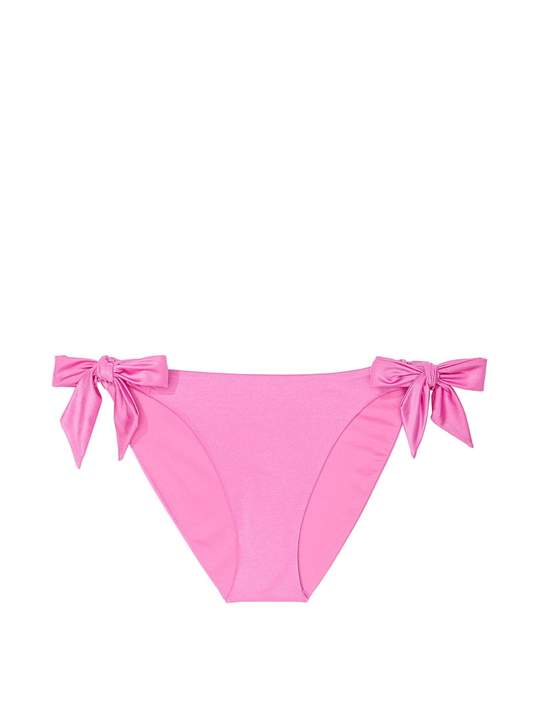 New Peony Pink Tie Side Bikini Bottoms - Image 4 of 4