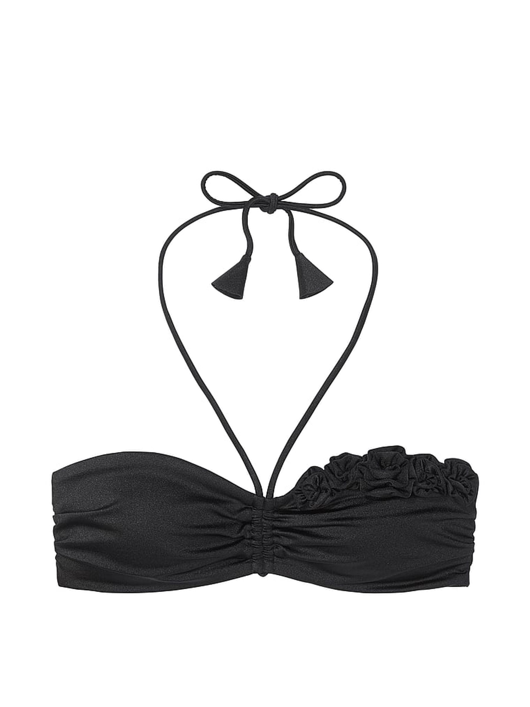 Black Bandeau Rosette Bikini Top - Image 4 of 4