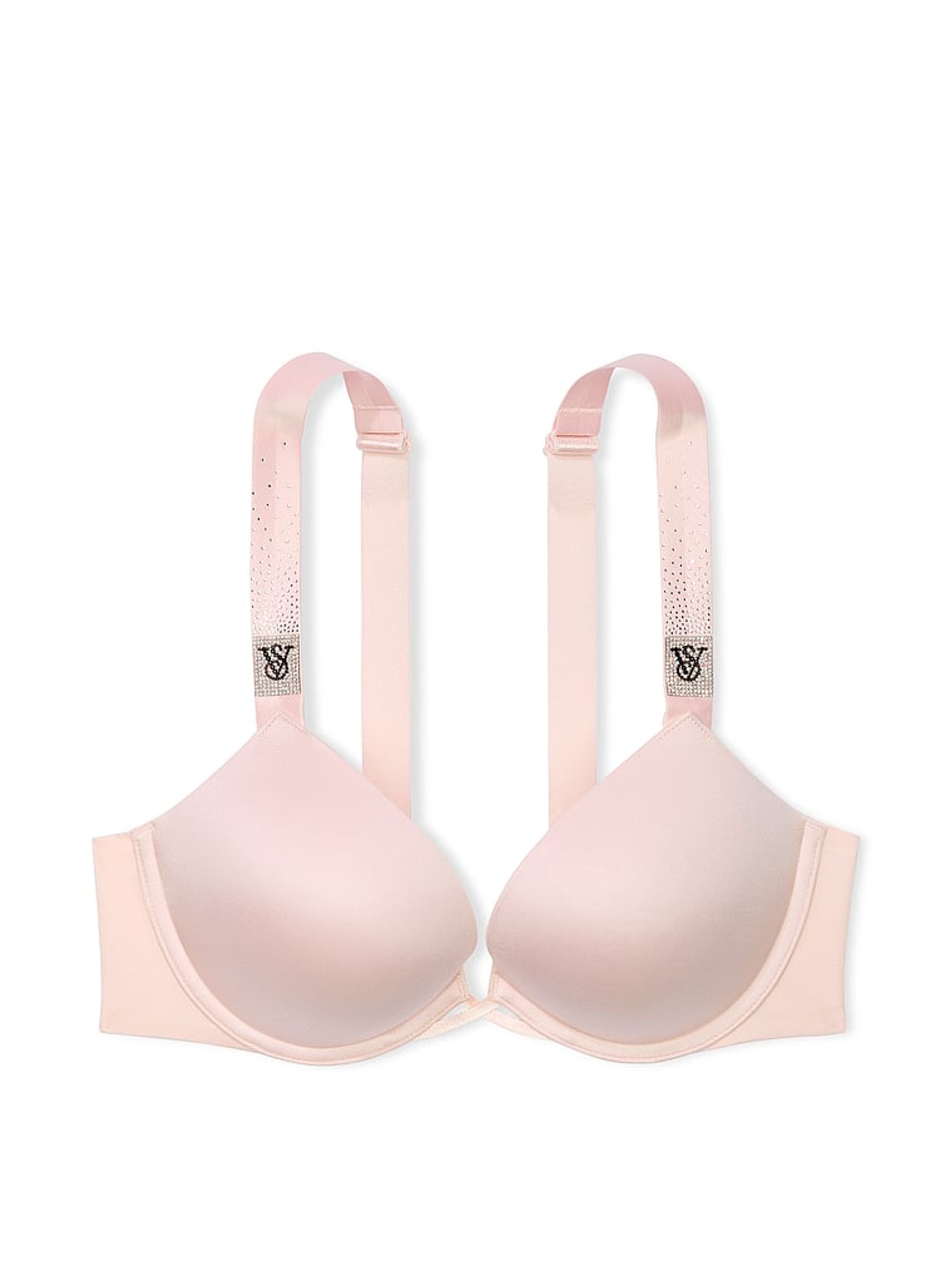 Angel Pink Add 2 Cups Push Up Bombshell Scattered Shine Strap Bra - Image 3 of 3