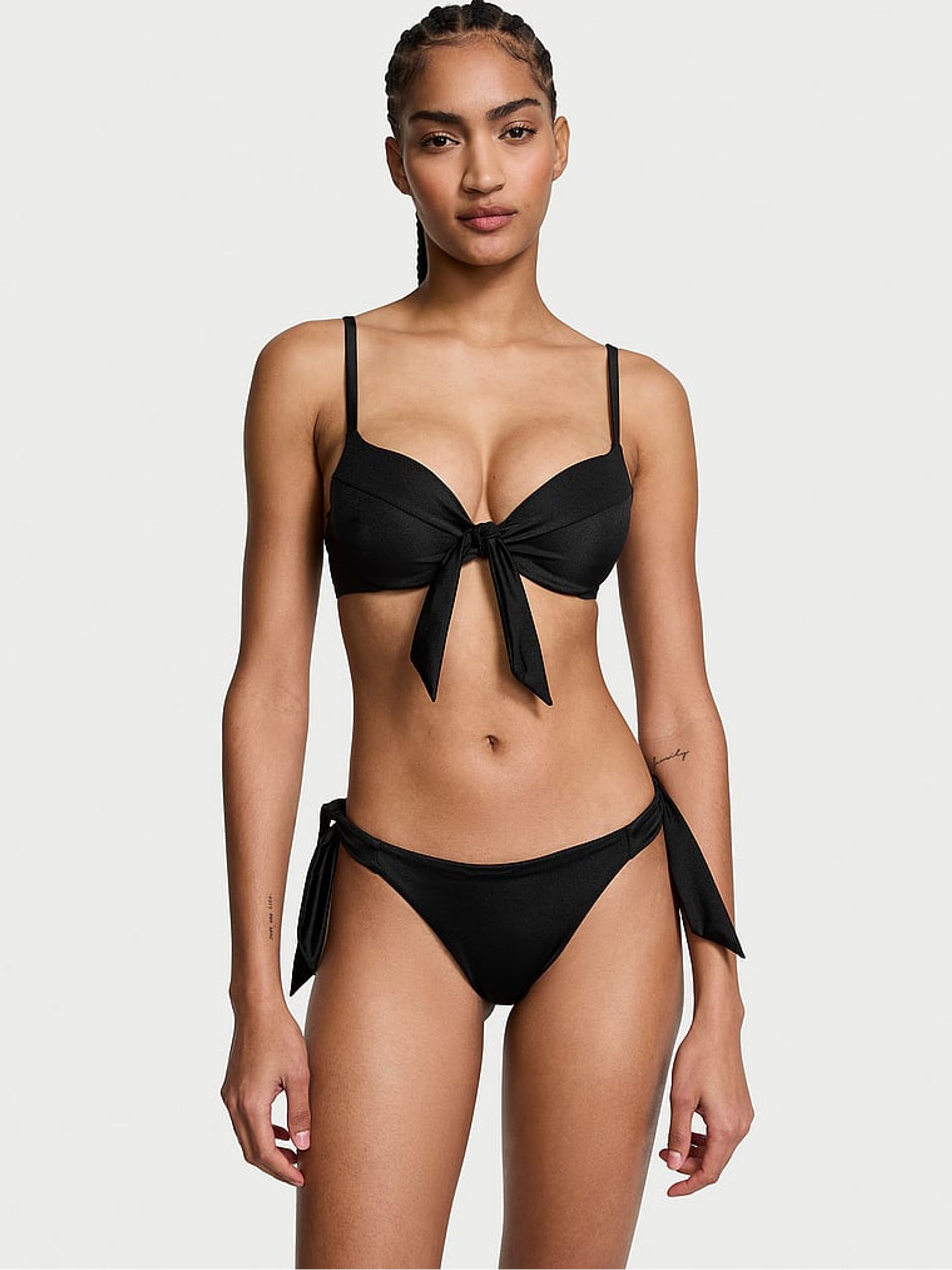 Black Tie Side Bikini Bottoms - Image 3 of 4