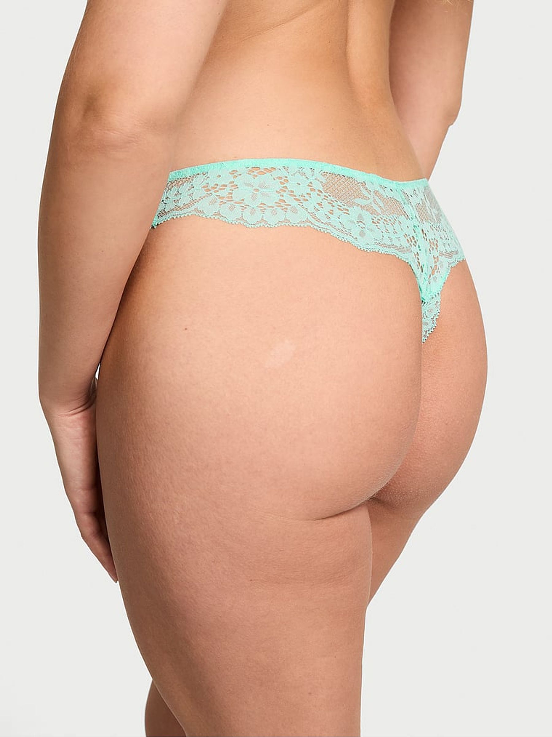 Waterfall Green Thong Lace Knickers - Image 2 of 3