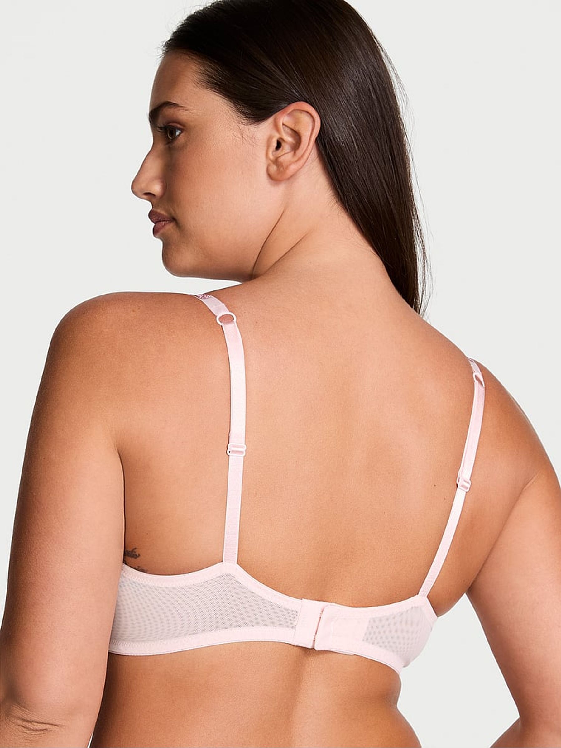 Angel Pink Sheer Shine Low Cut Demi Bra - Image 2 of 3