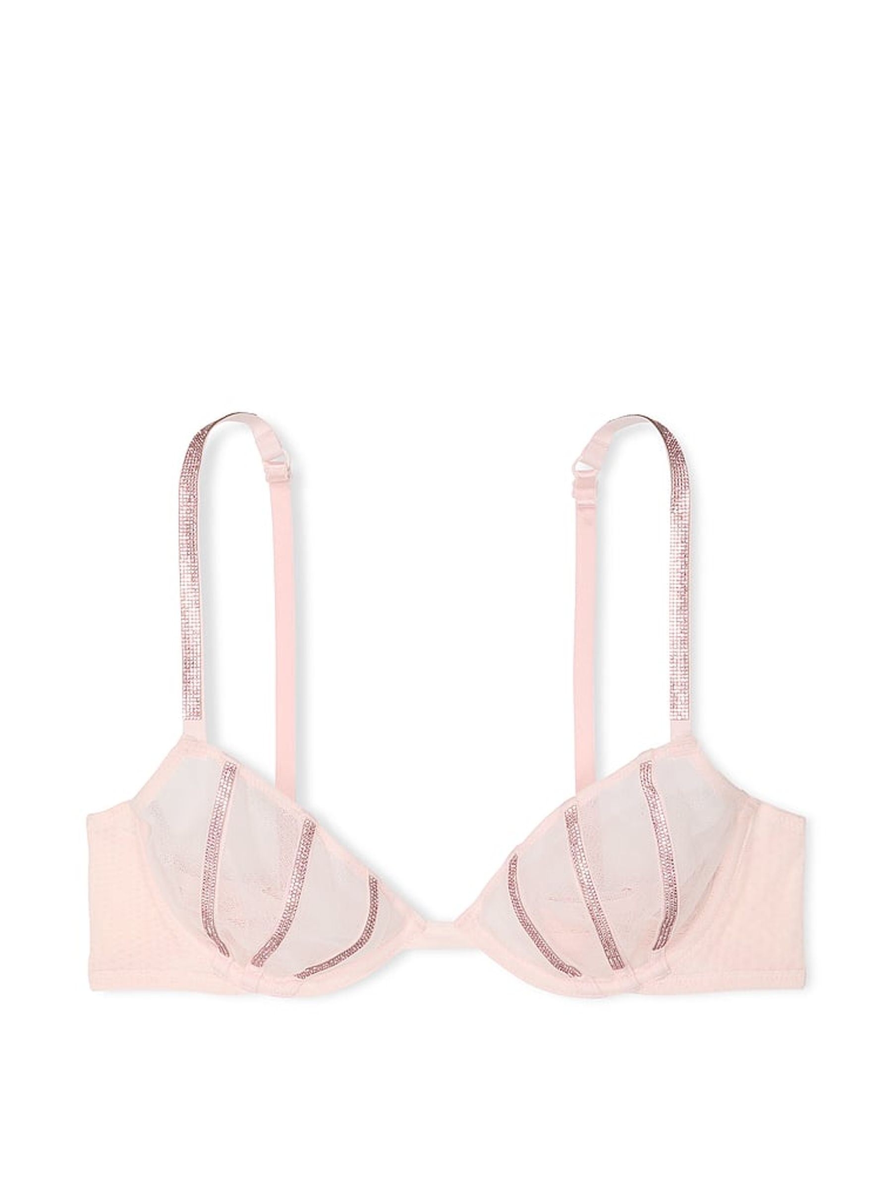 Angel Pink Sheer Shine Low Cut Demi Bra - Image 3 of 3