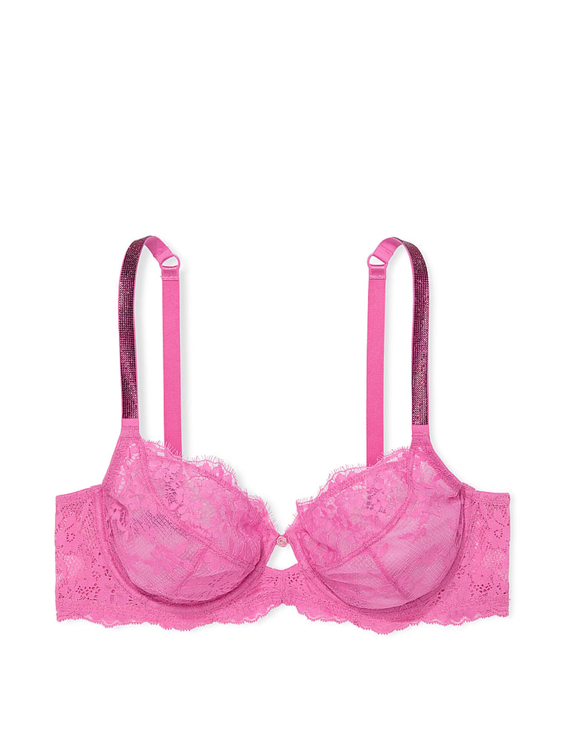 New Peony Pink Full Cup Support Twinkle Strap Bra - Image 3 of 4