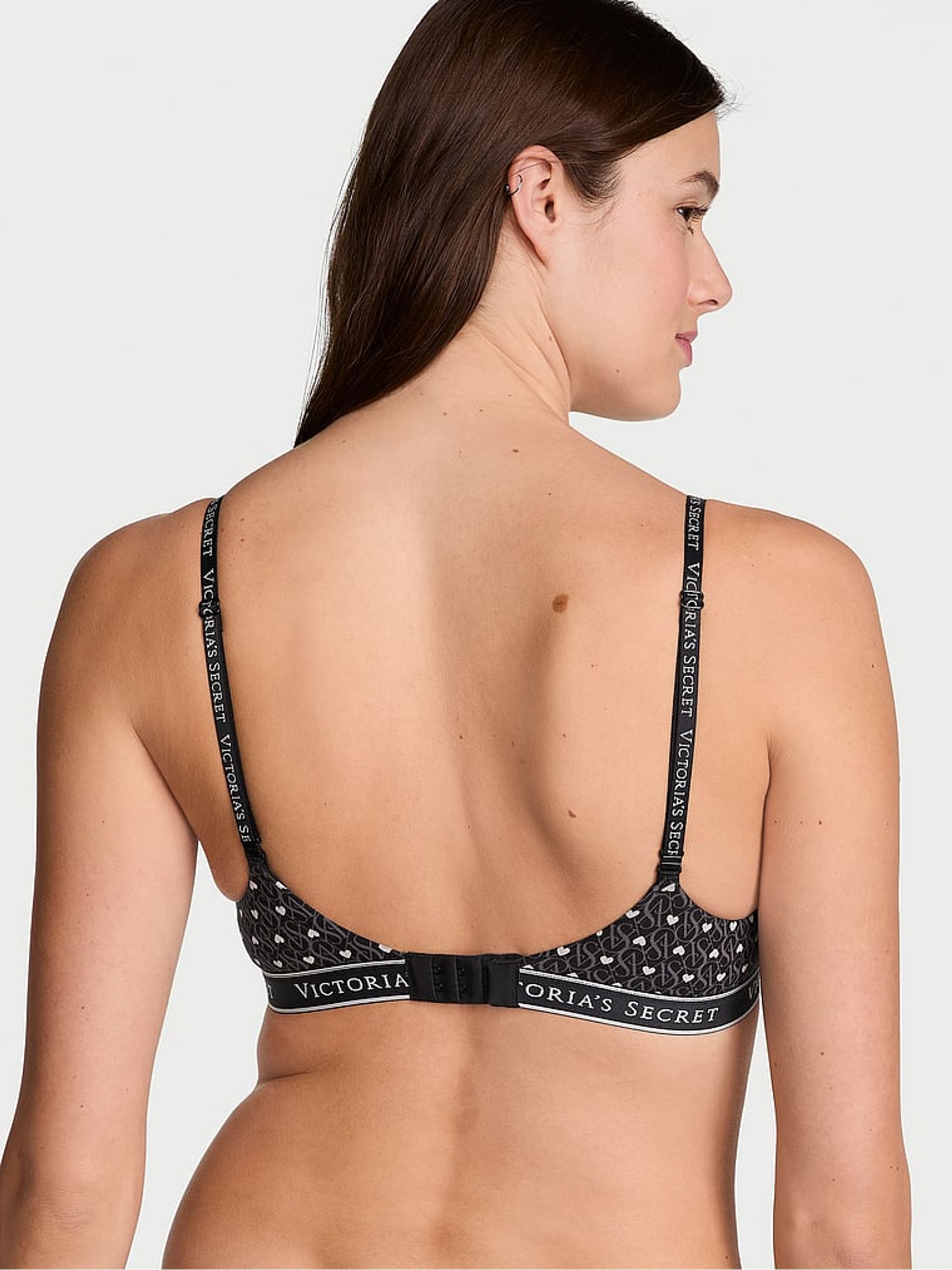 Black Heart Demi Lightly Lined Bra - Image 2 of 3