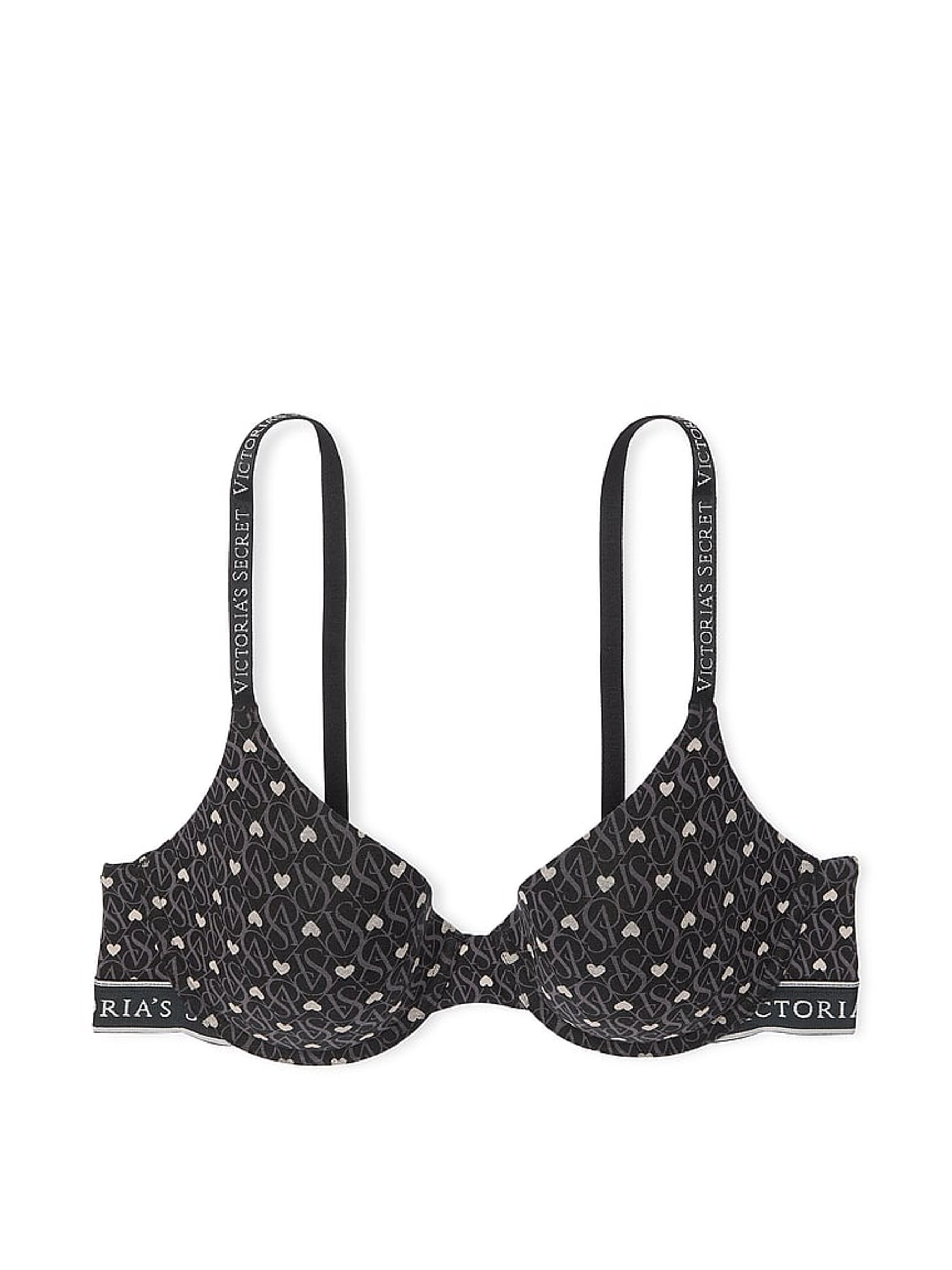 Black Heart Demi Lightly Lined Bra - Image 3 of 3