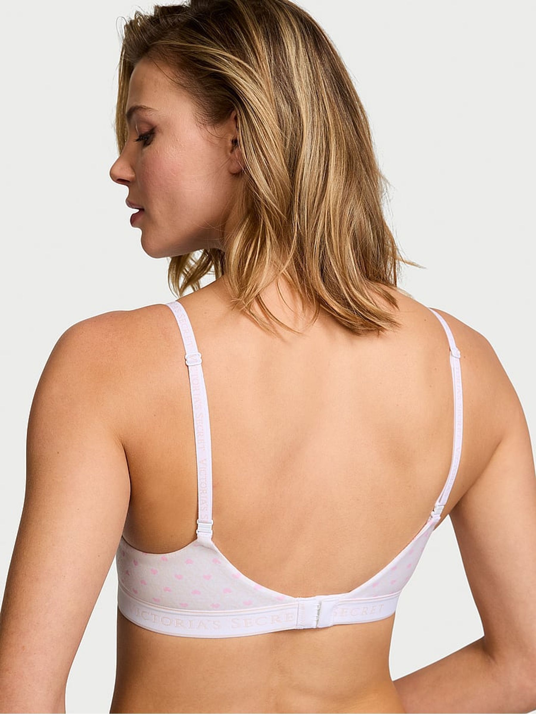 White VS Heart Lockup Full Cup Push Up Bra - Image 2 of 3