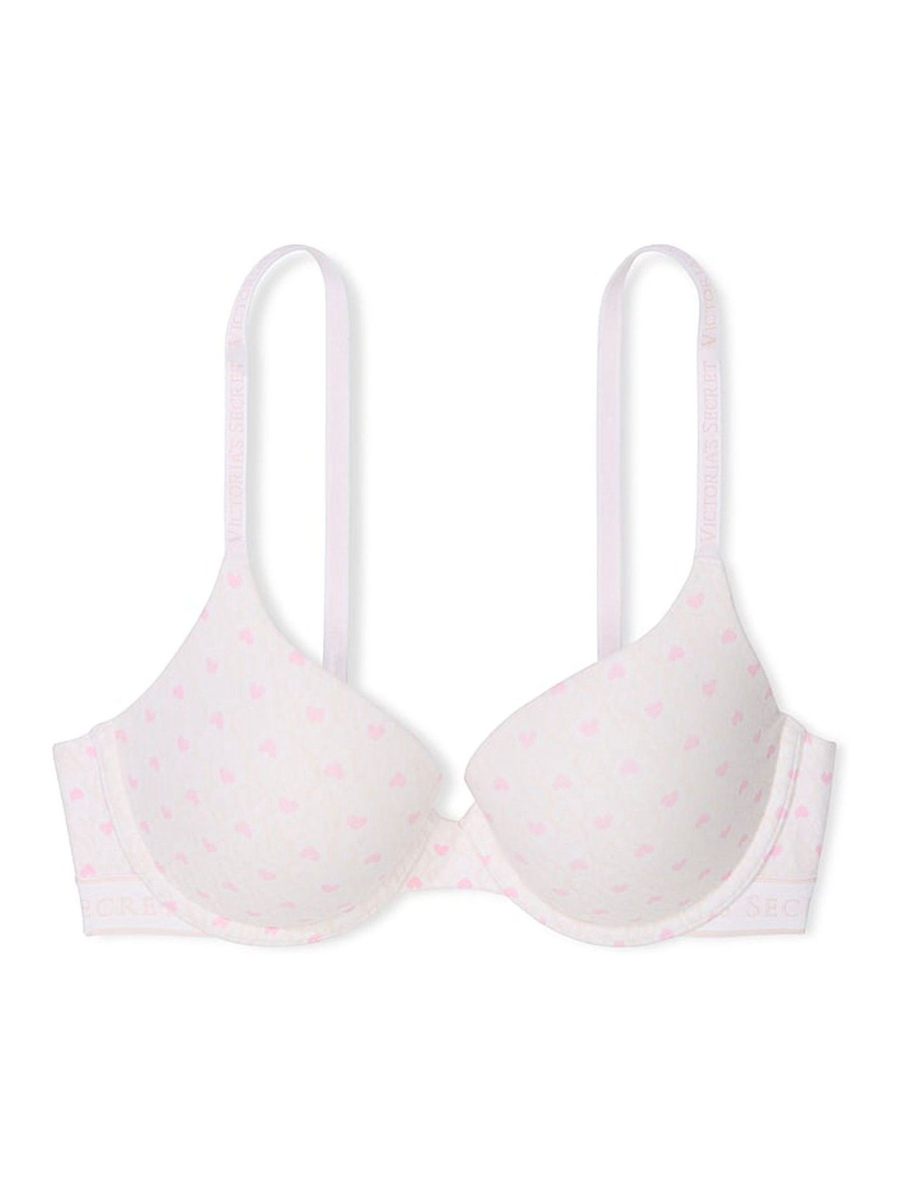 White VS Heart Lockup Full Cup Push Up Bra - Image 3 of 3