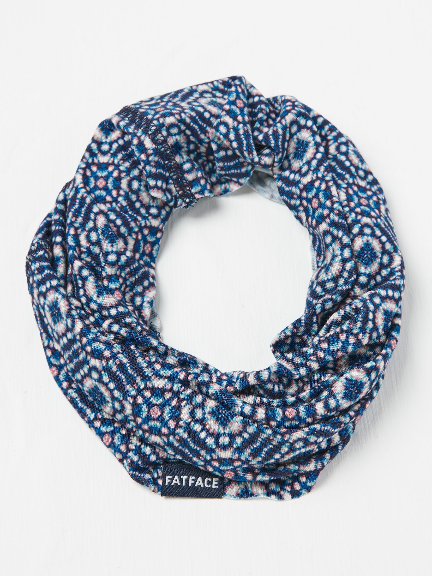 Navy Geometric Print Multi Use Snood - Image 1 of 2