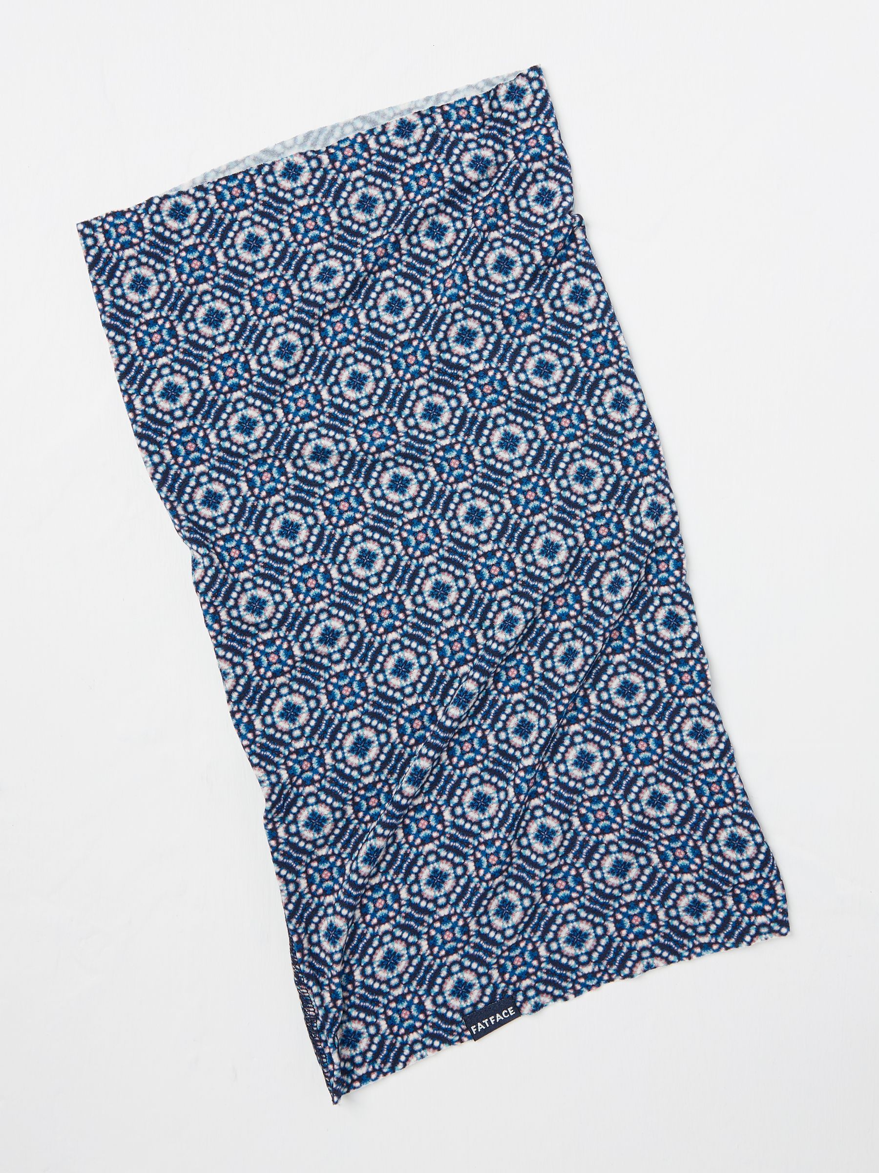 Navy Geometric Print Multi Use Snood - Image 2 of 2