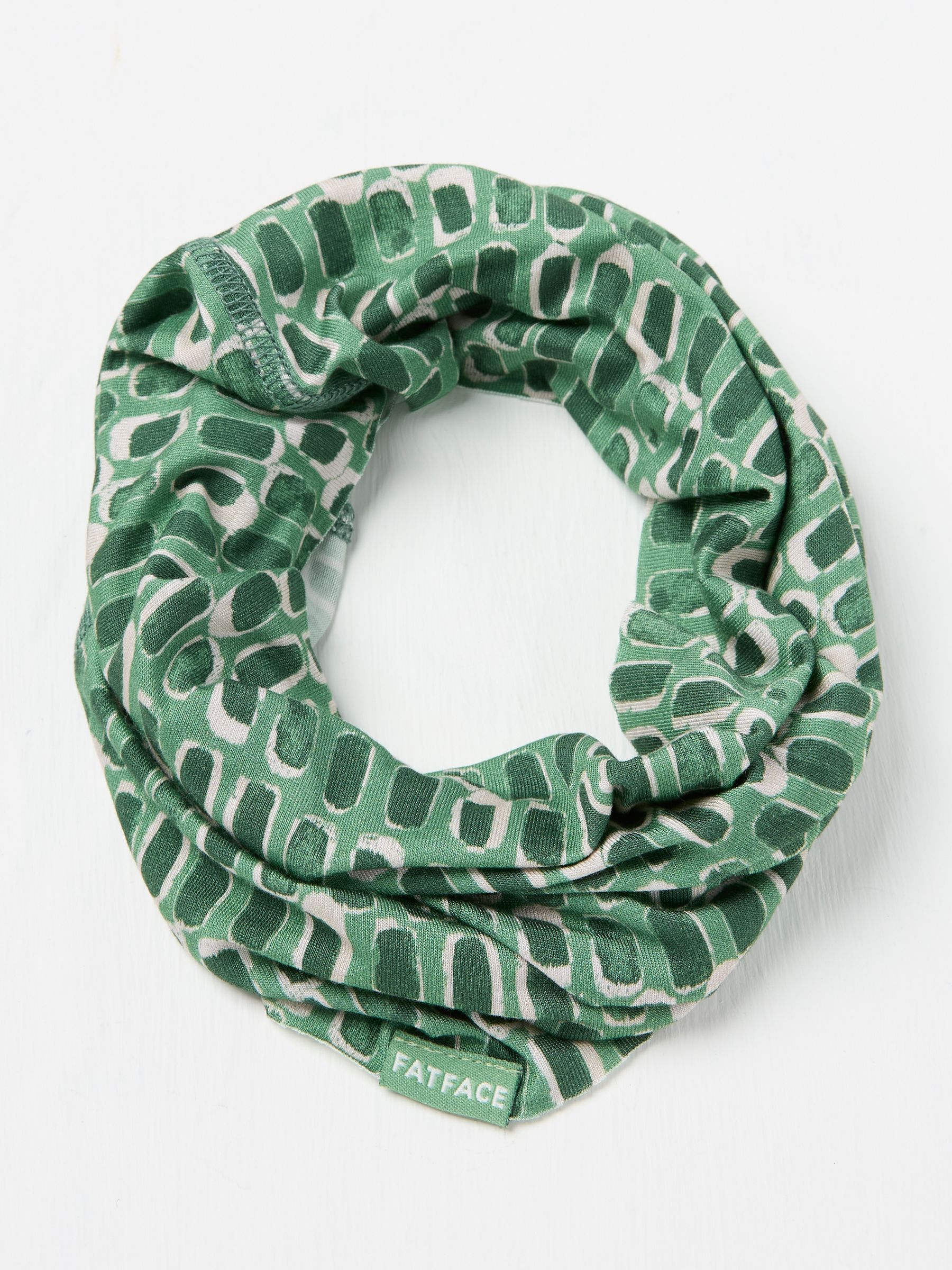 Green Geometric Print Multi Use Snood - Image 1 of 2
