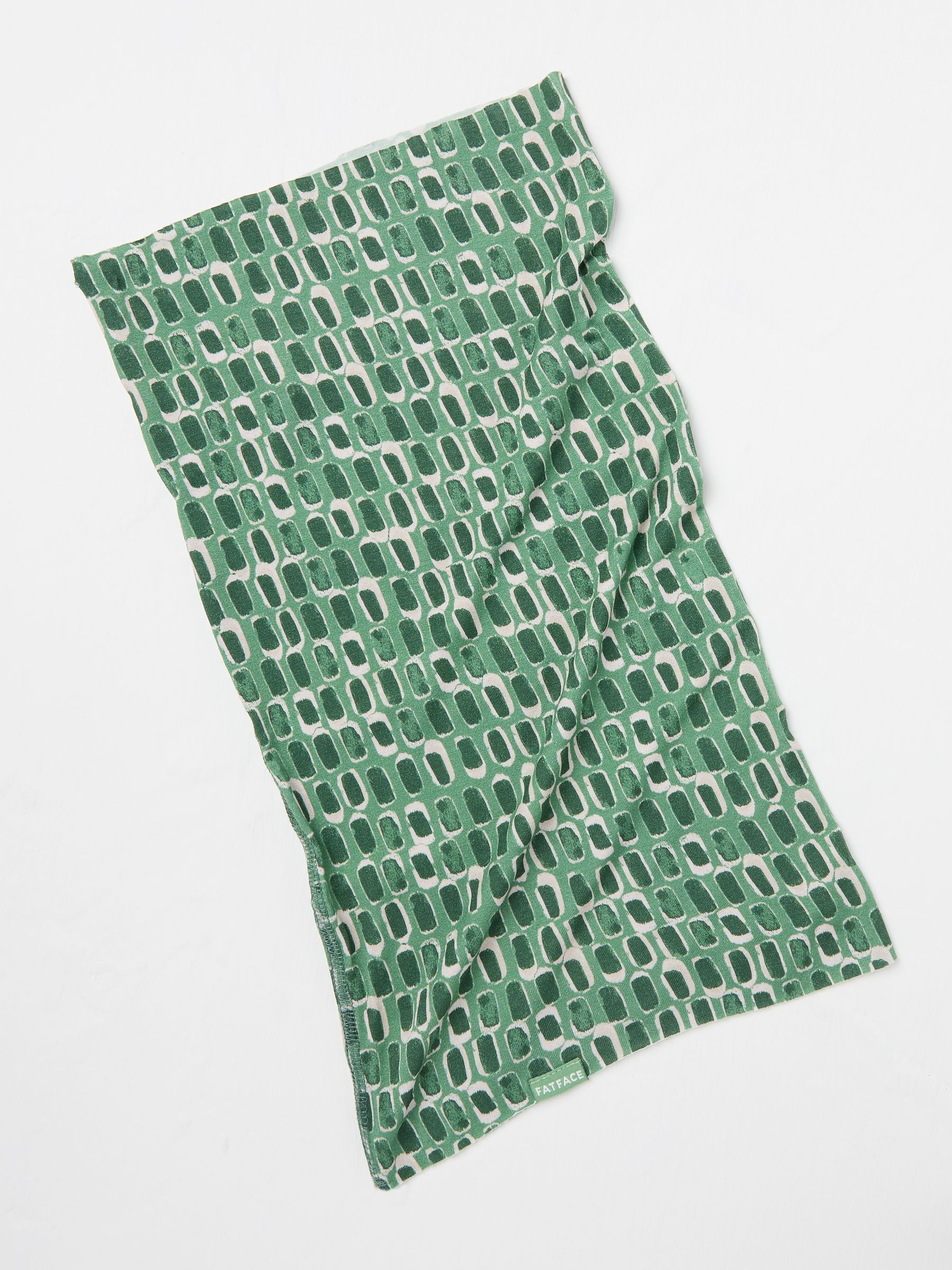 Green Geometric Print Multi Use Snood - Image 2 of 2