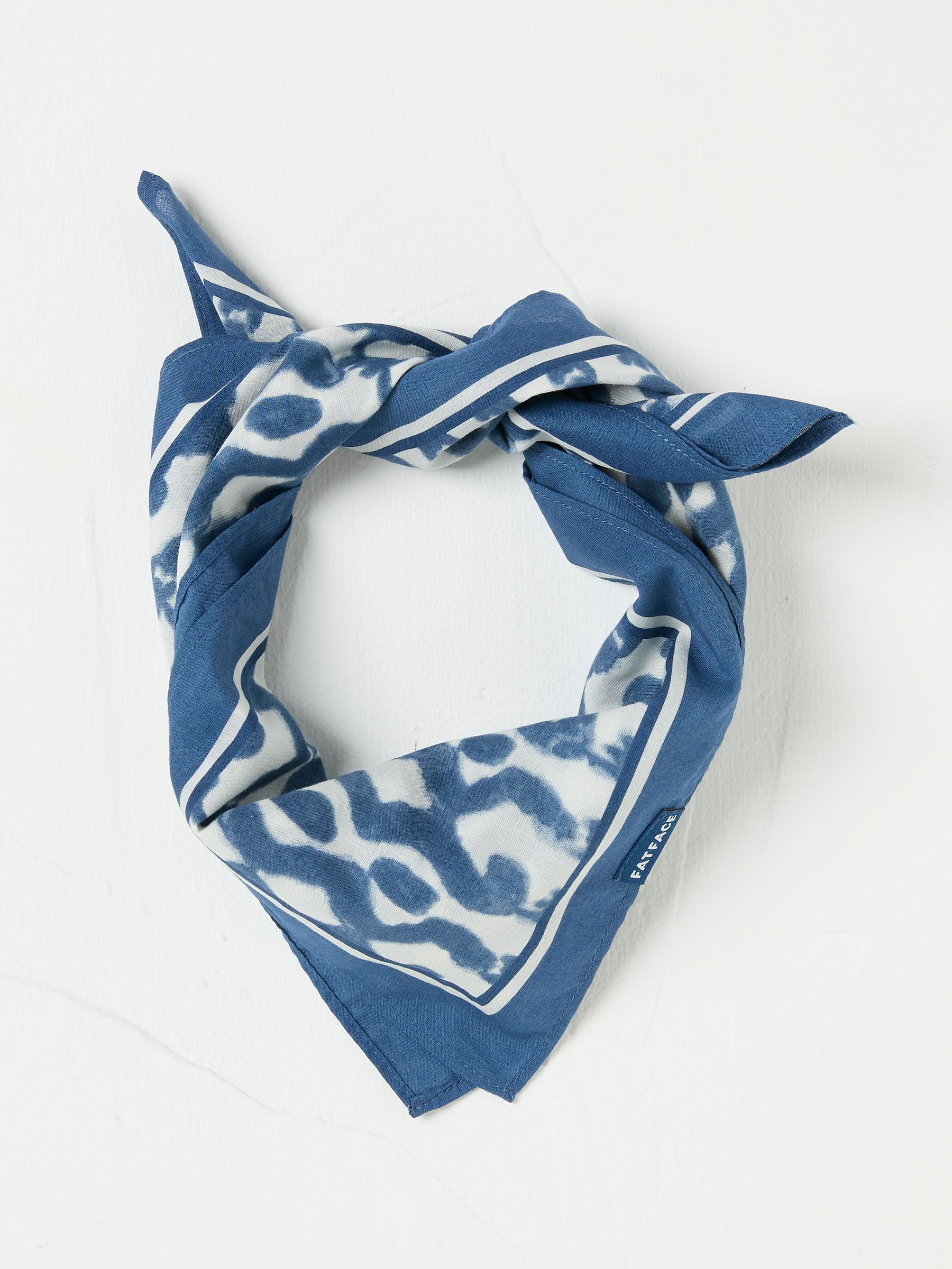 Blue 100% Cotton Wonderment Square Scarf - Image 1 of 2