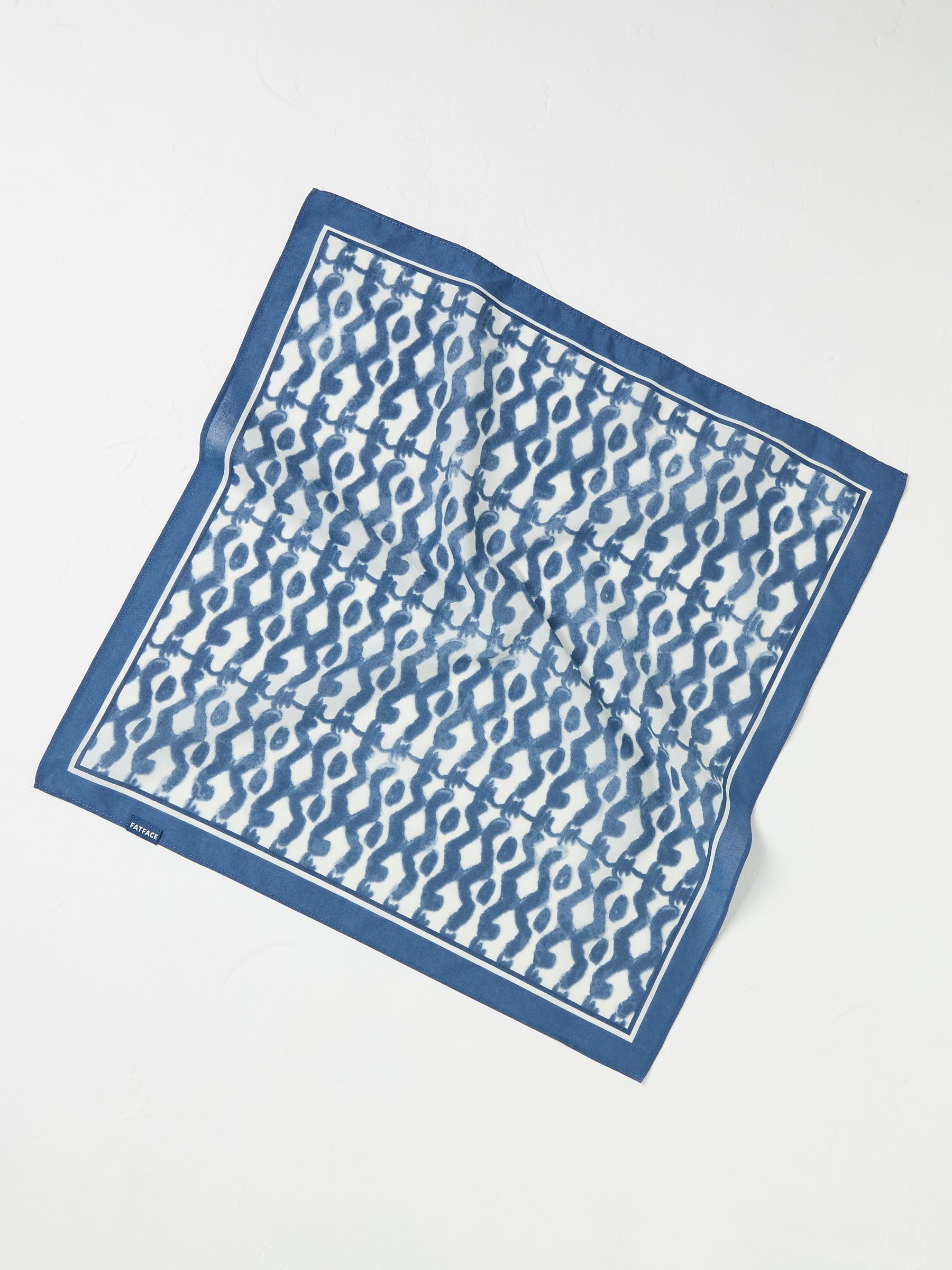 Blue 100% Cotton Wonderment Square Scarf - Image 2 of 2