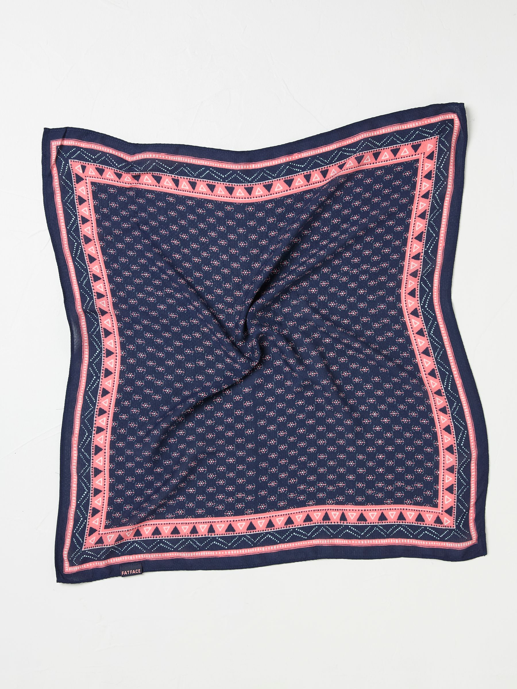 Navy Dobby Square Scarf - Image 2 of 2