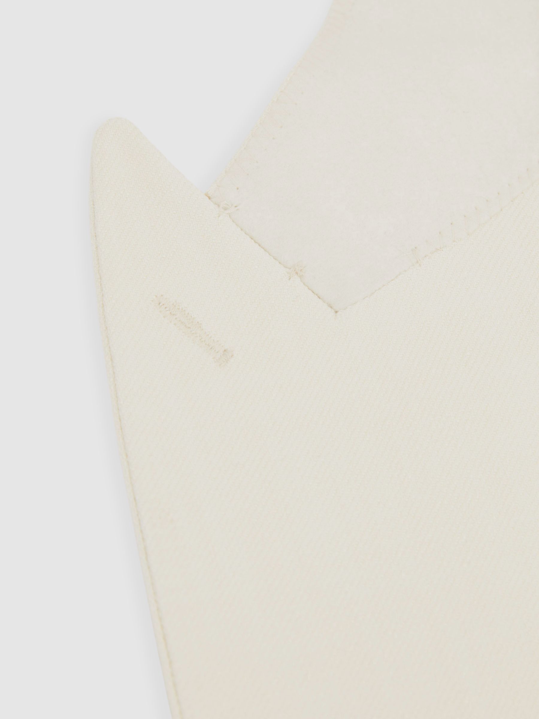 SIngle-Breasted Twill Blazer in Off White - Image 8 of 9