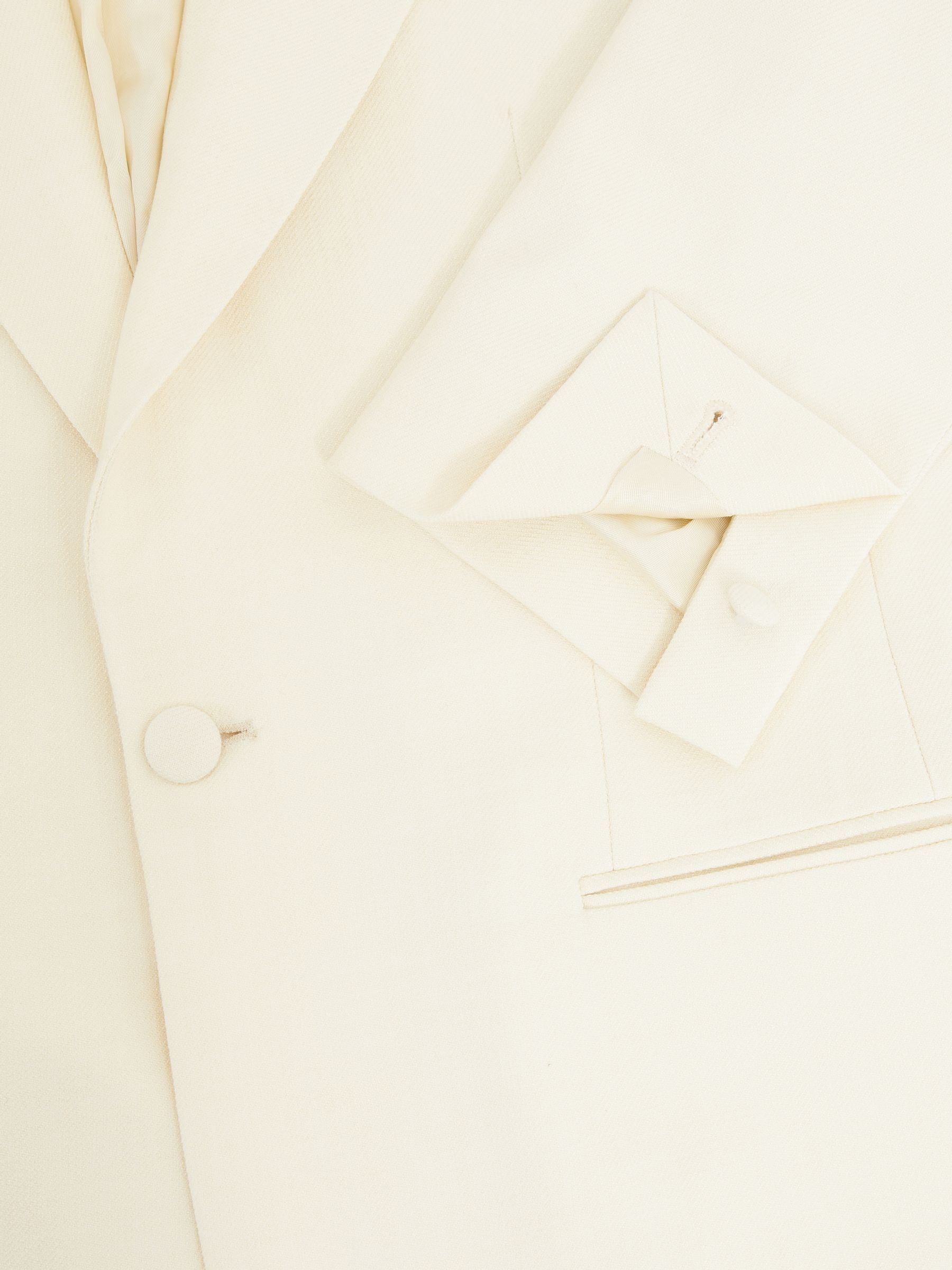 SIngle-Breasted Twill Blazer in Off White - Image 9 of 9