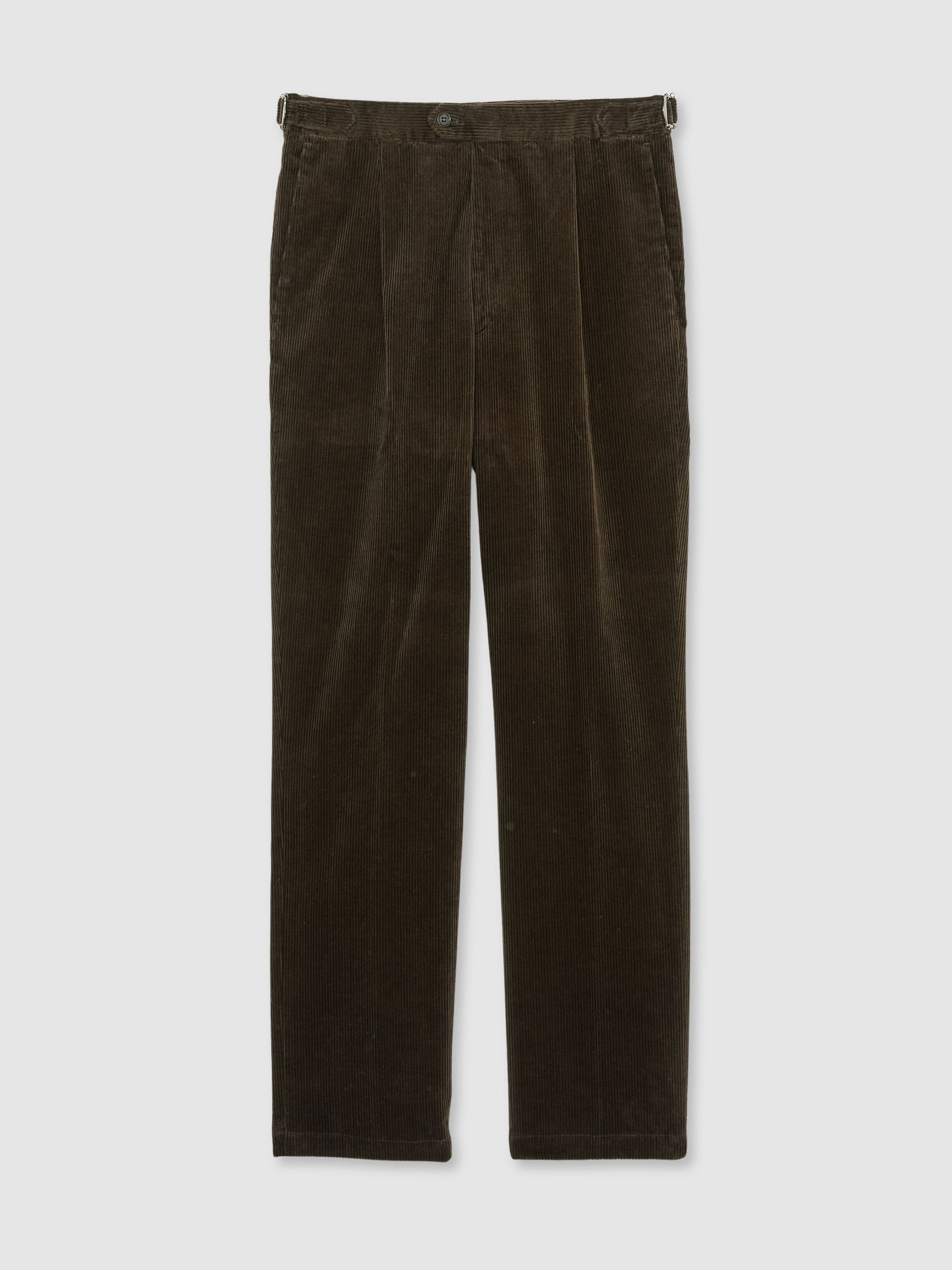 Oscar Jacobson Regular-Fit Corduroy Trousers in Dark Brown - Image 2 of 6