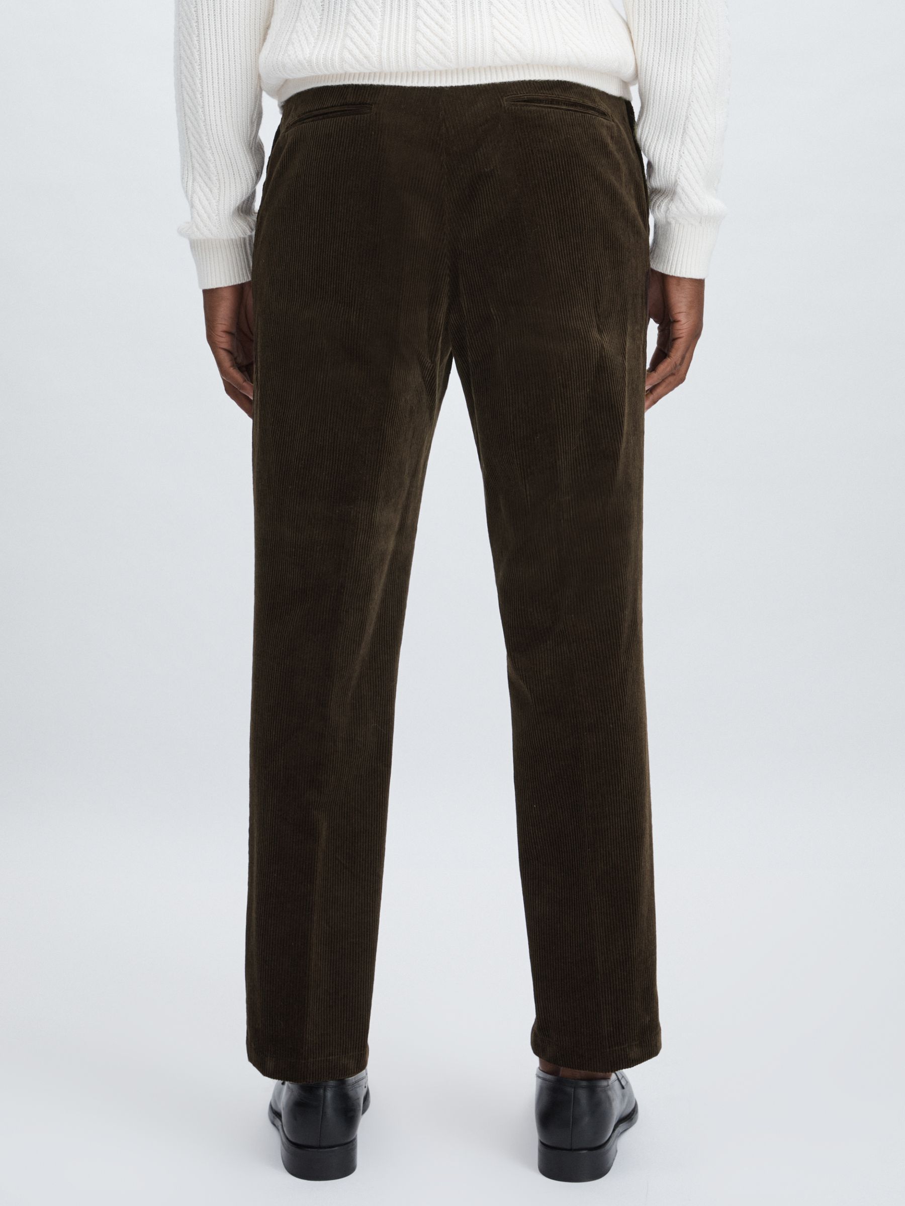 Oscar Jacobson Regular-Fit Corduroy Trousers in Dark Brown - image 5