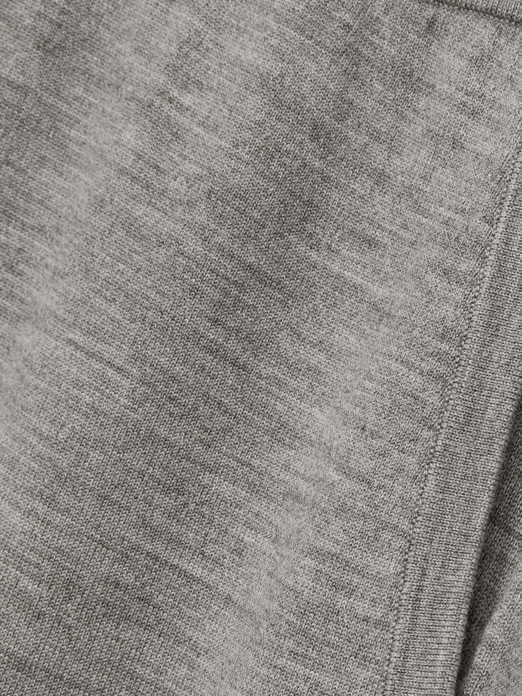 Merino-Blend Stretch Joggers in Warm Grey Melange - Image 6 of 6
