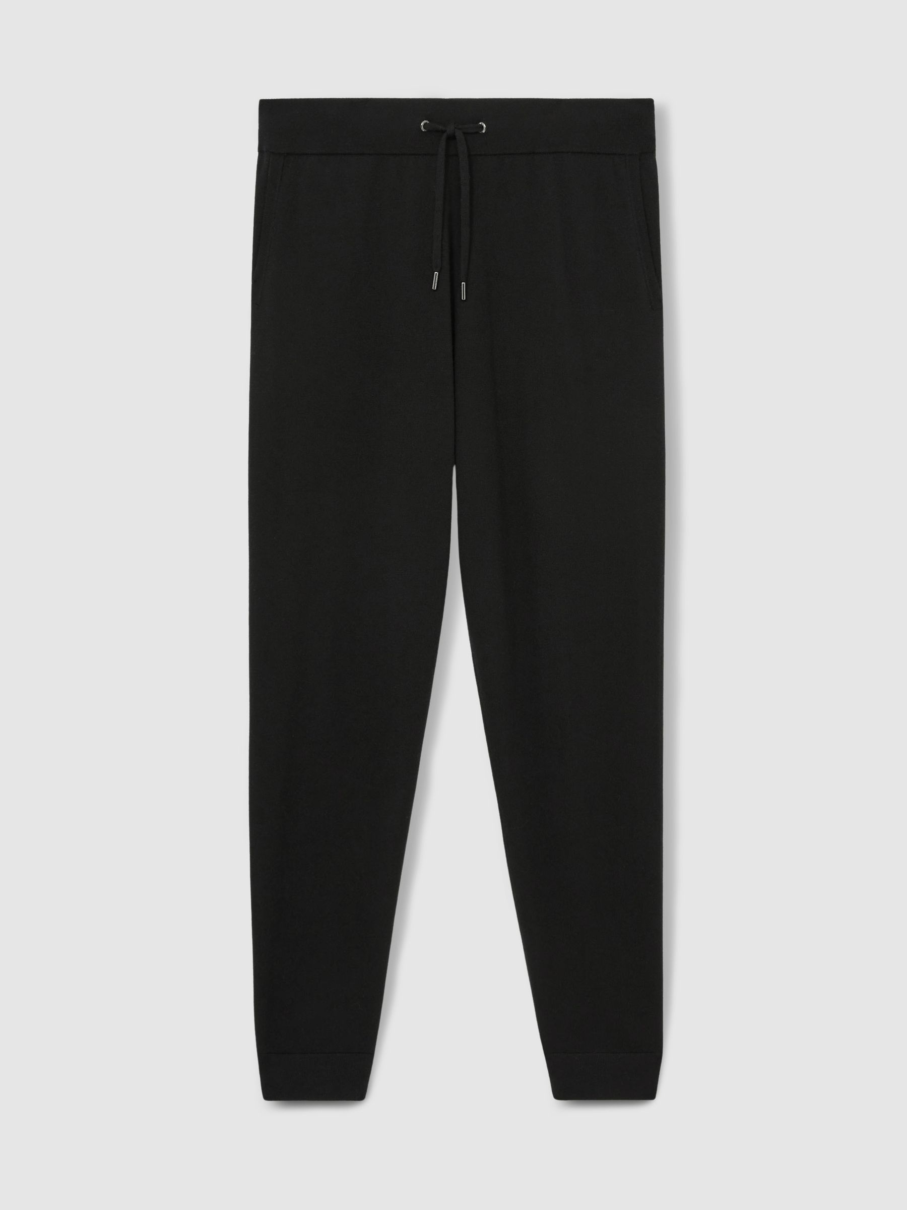 Merino-Blend Stretch Joggers in Black - Image 2 of 6