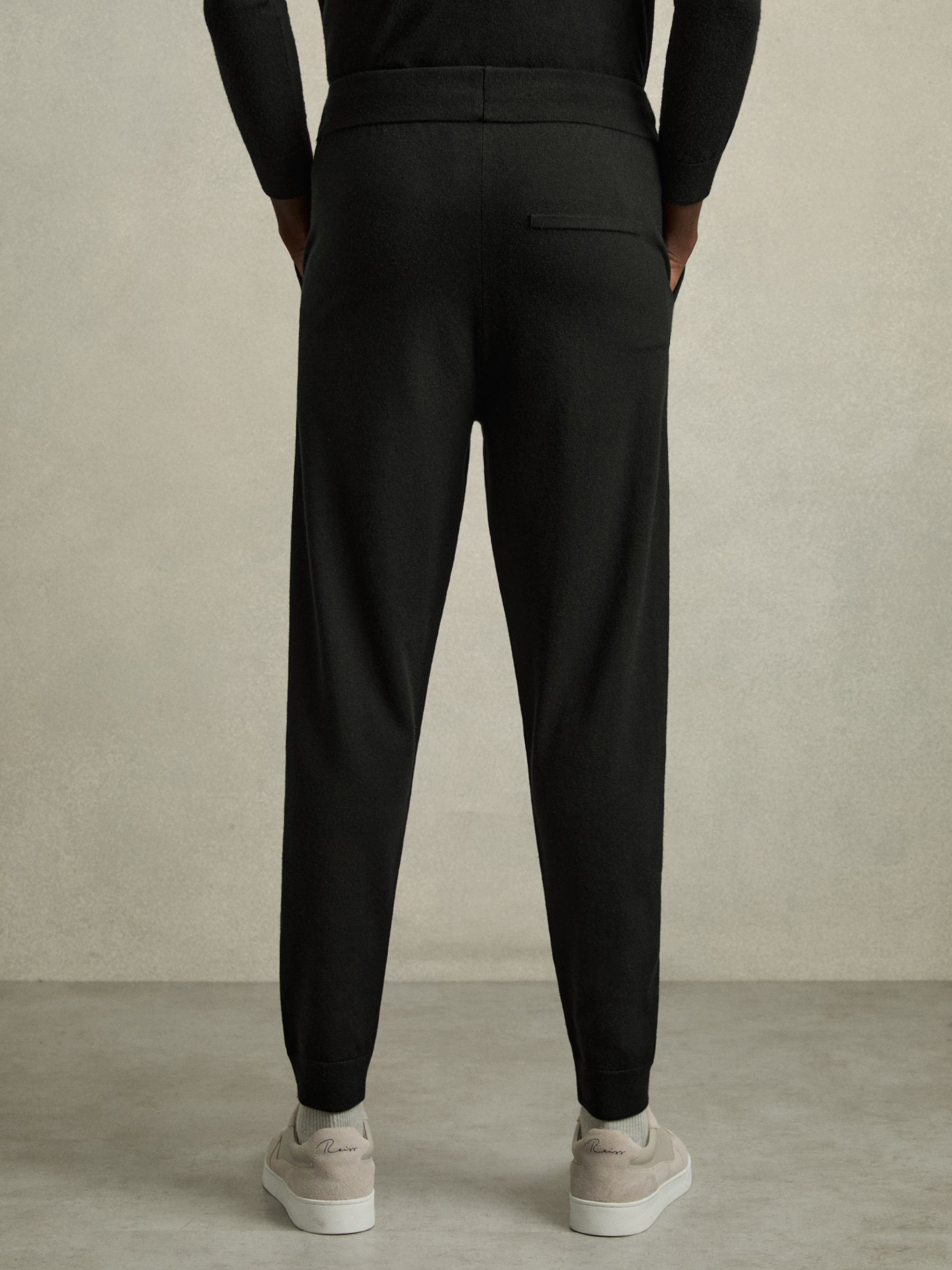 Merino-Blend Stretch Joggers in Black - Image 5 of 6