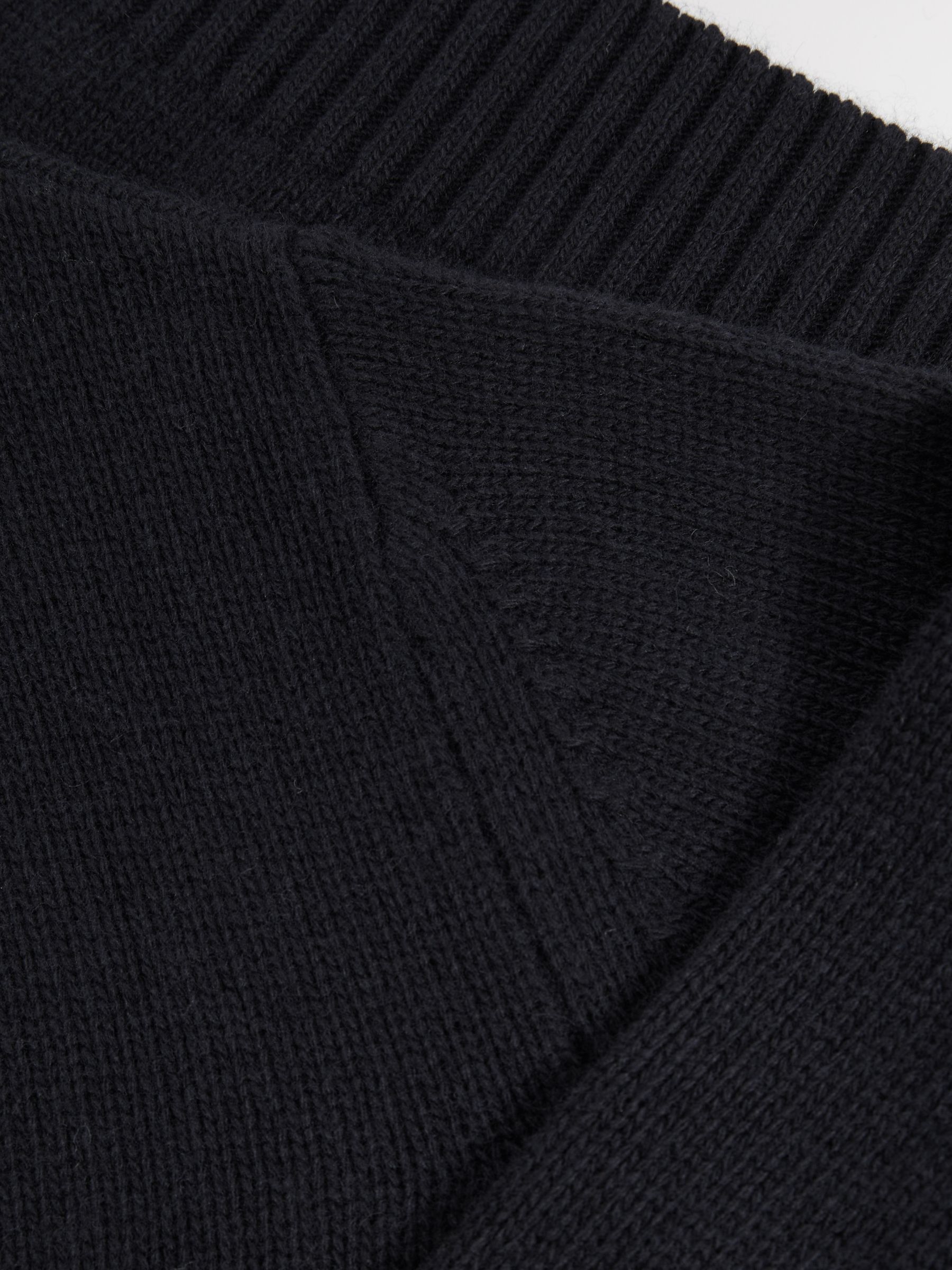 Oscar Jacobson Double Roll-Neck Jumper with Wool And Cashmere in Navy - Image 6 of 6