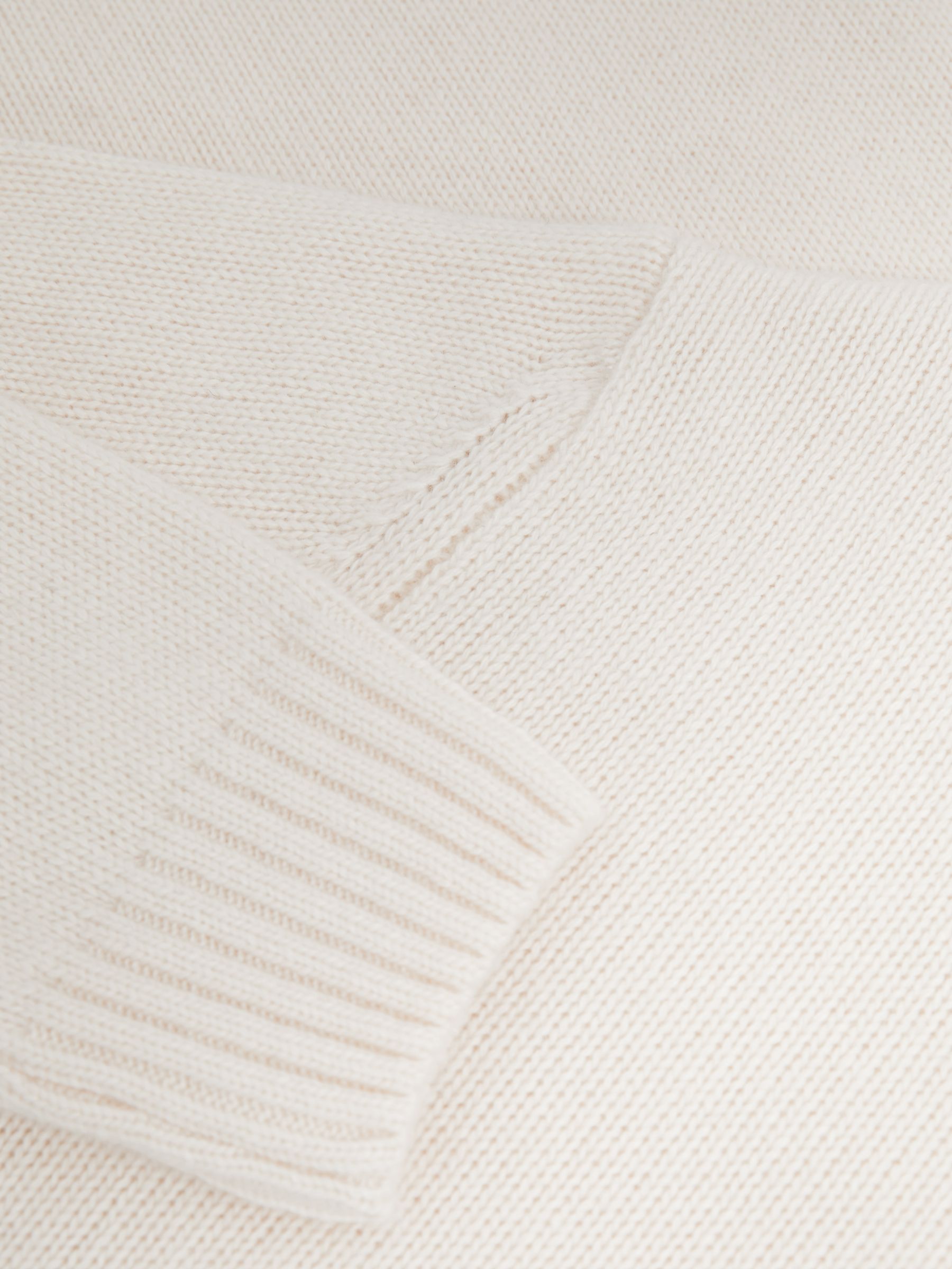 Oscar Jacobson Double Roll-Neck Jumper with Wool And Cashmere in White - Image 6 of 6