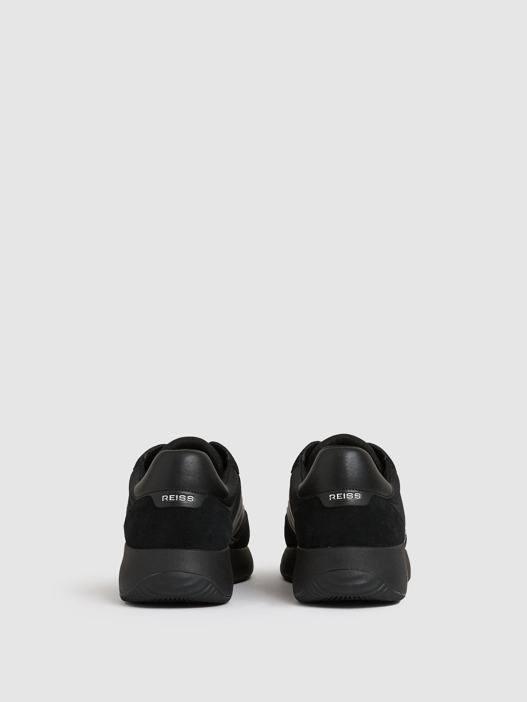 Bonded-Leather Suede Running Trainers in All Black - image 4