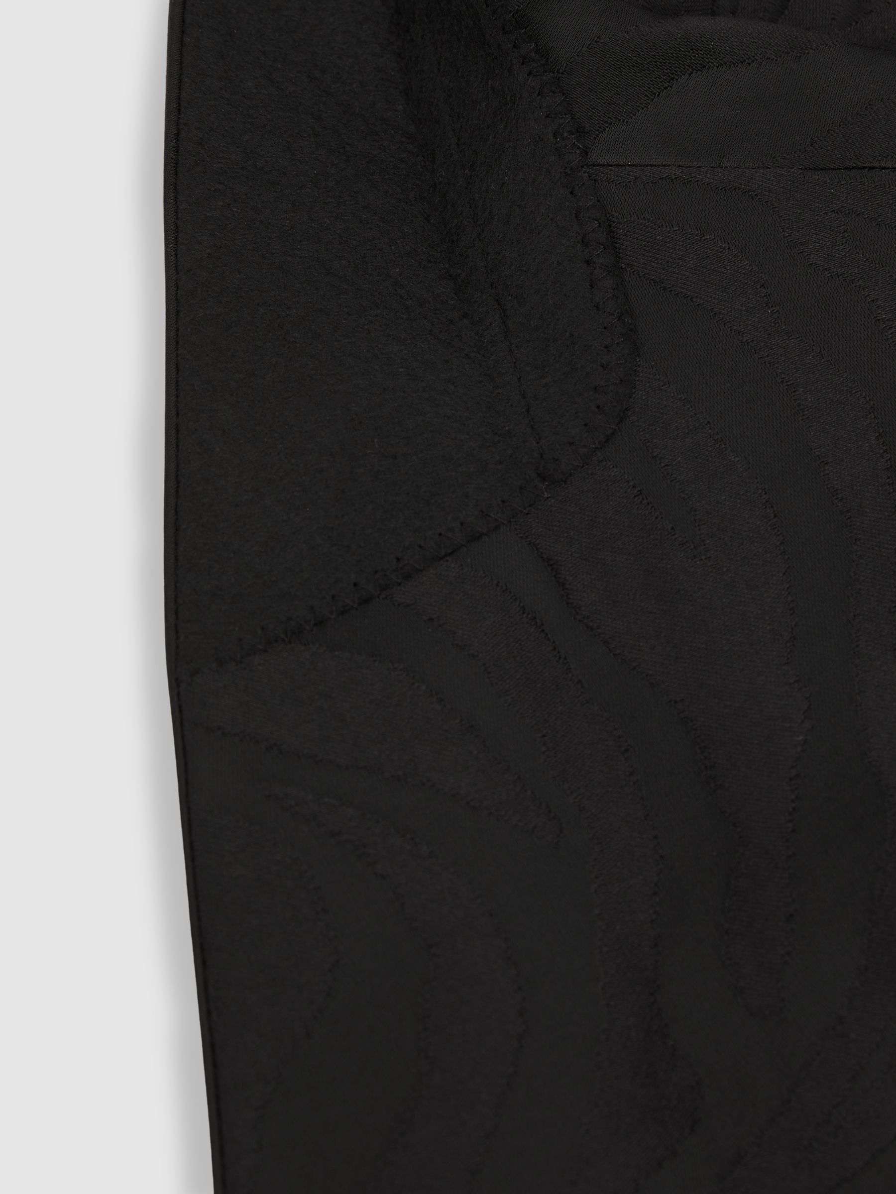 Wool-Blend Jacquard Tuxedo Jacket in Black - Image 7 of 8