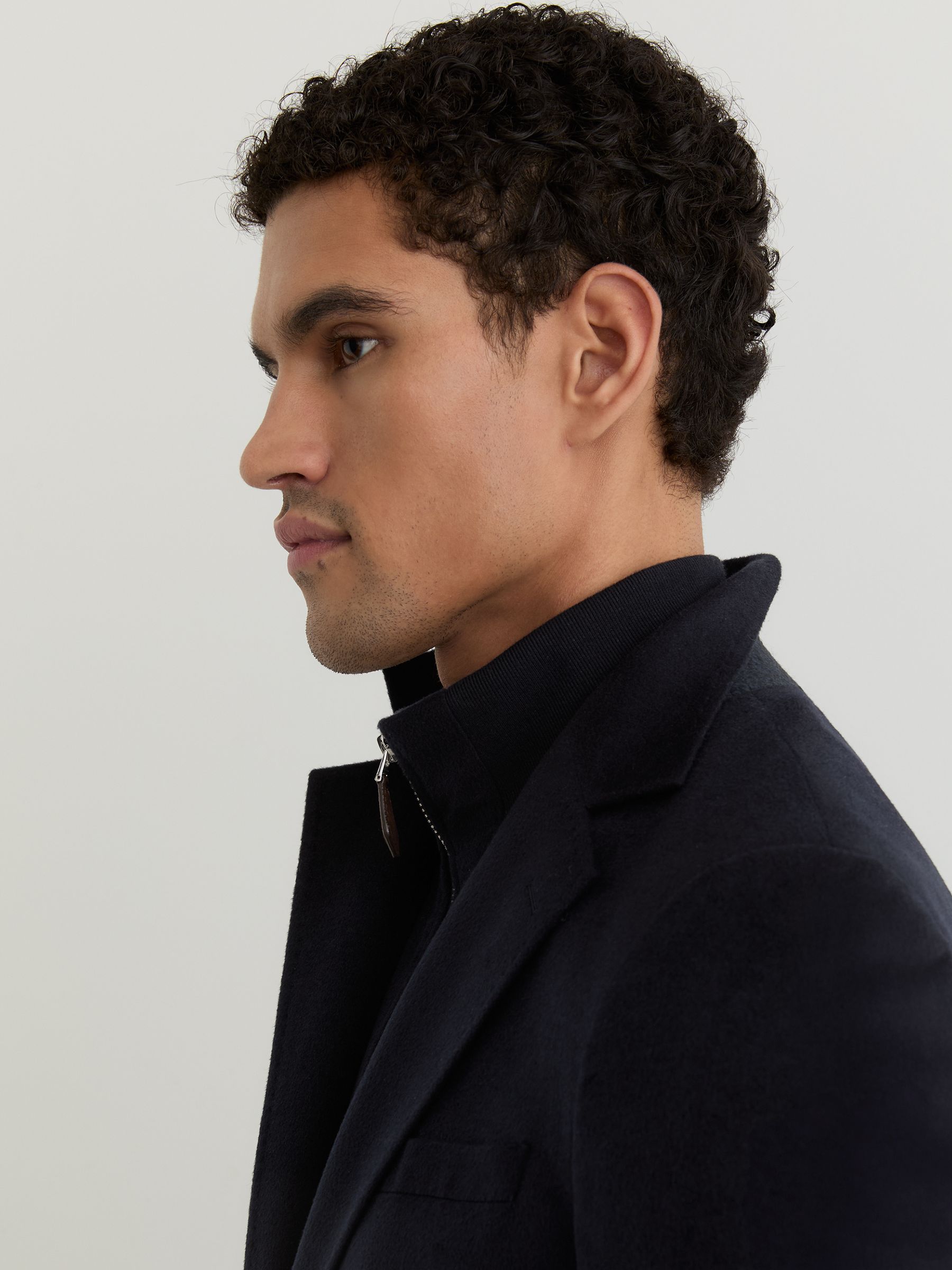 Single-Breasted Blazer With Gilet Insert Tailored-Fit in Navy - image 4