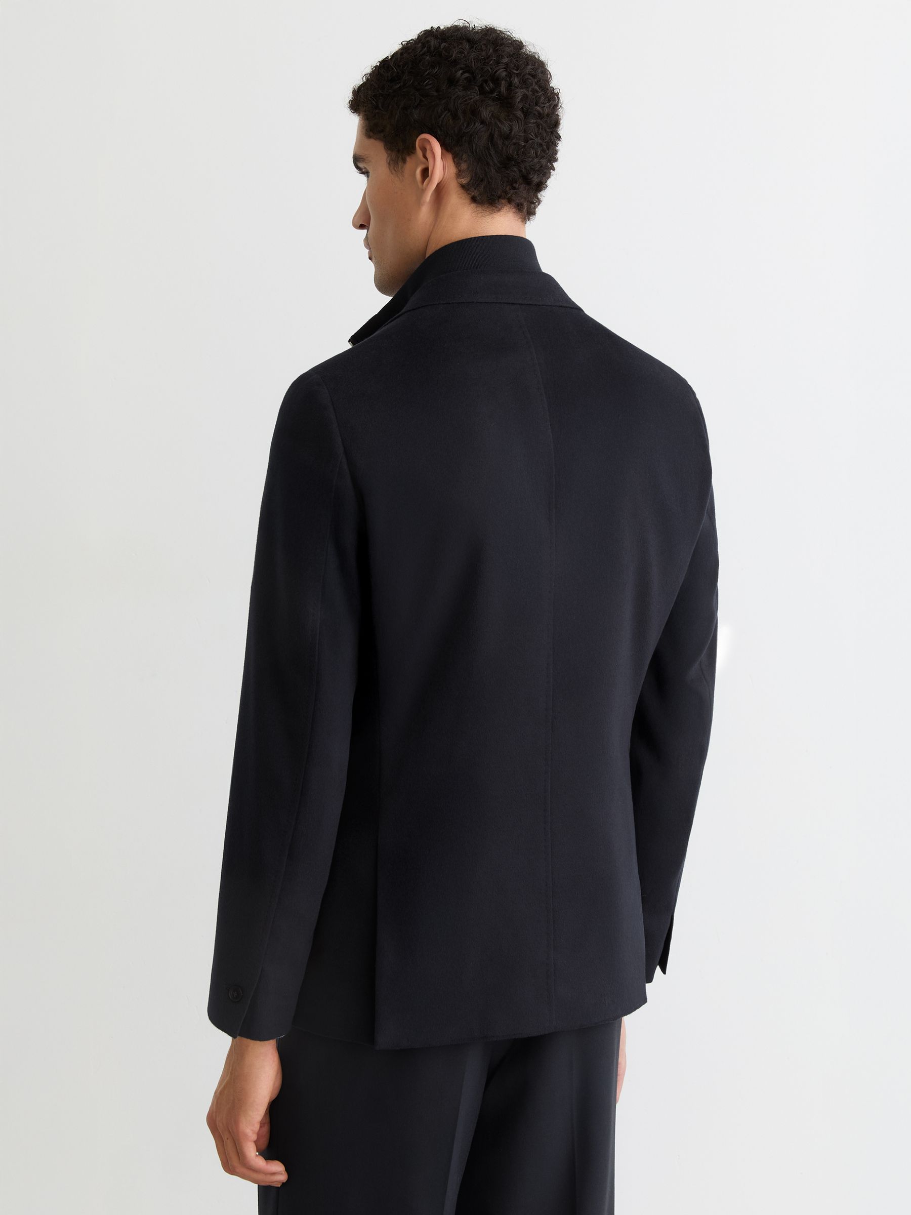 Single-Breasted Blazer With Gilet Insert Tailored-Fit in Navy - image 5