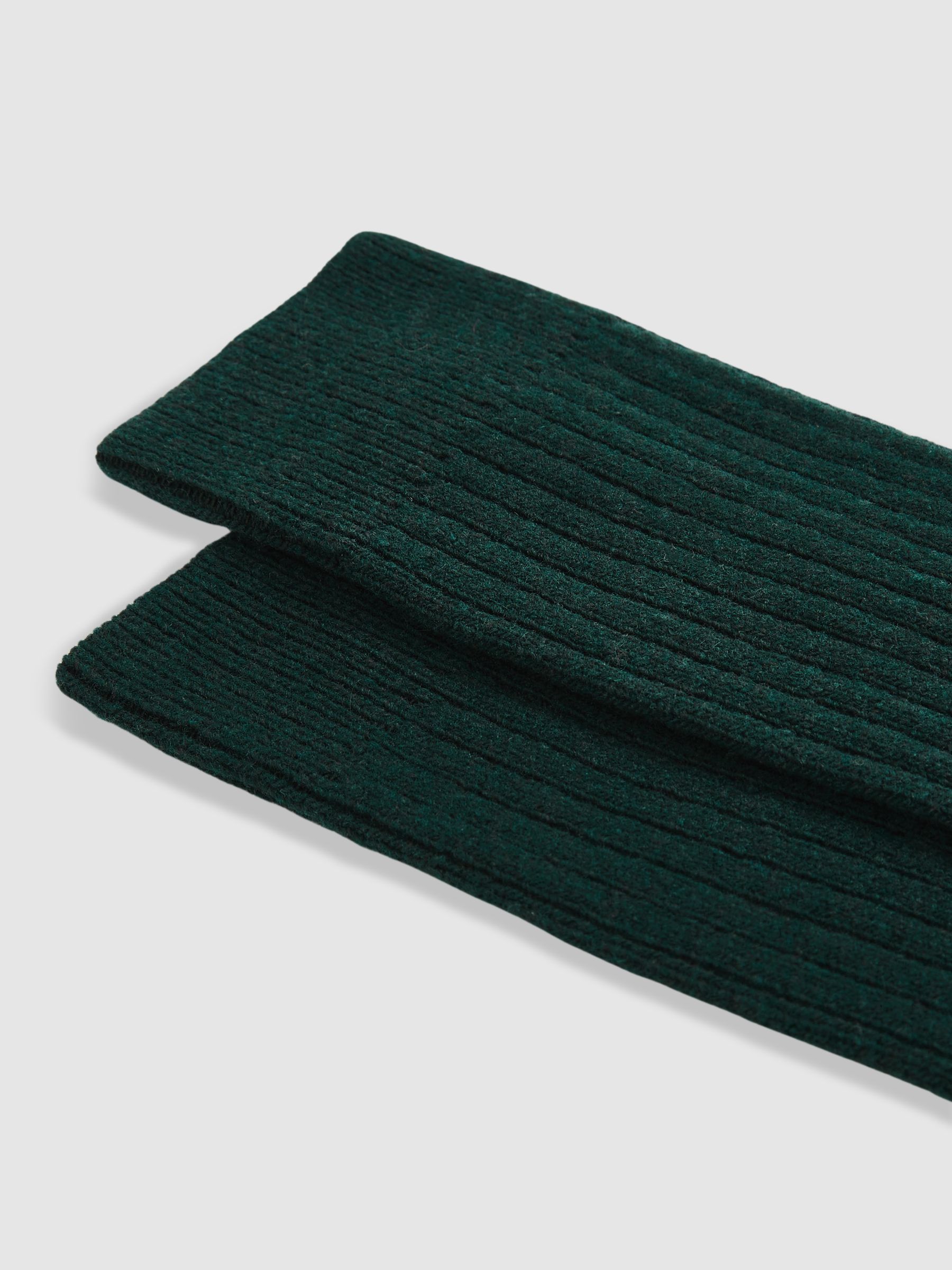 Ribbed Socks With Wool And Cashmere in Forest Green - Image 2 of 3