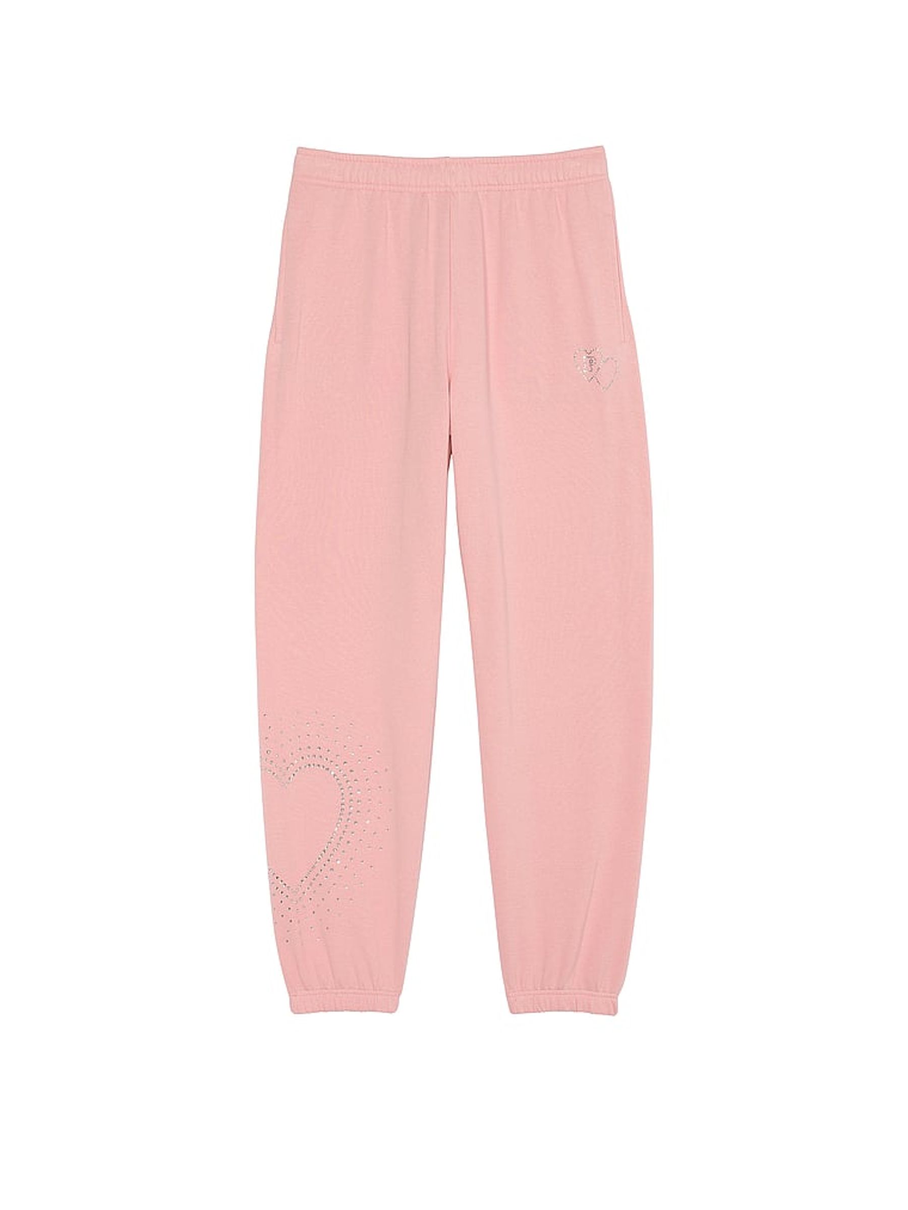 Dusk Pink Shine Cuffed Fleece Joggers - Image 3 of 4