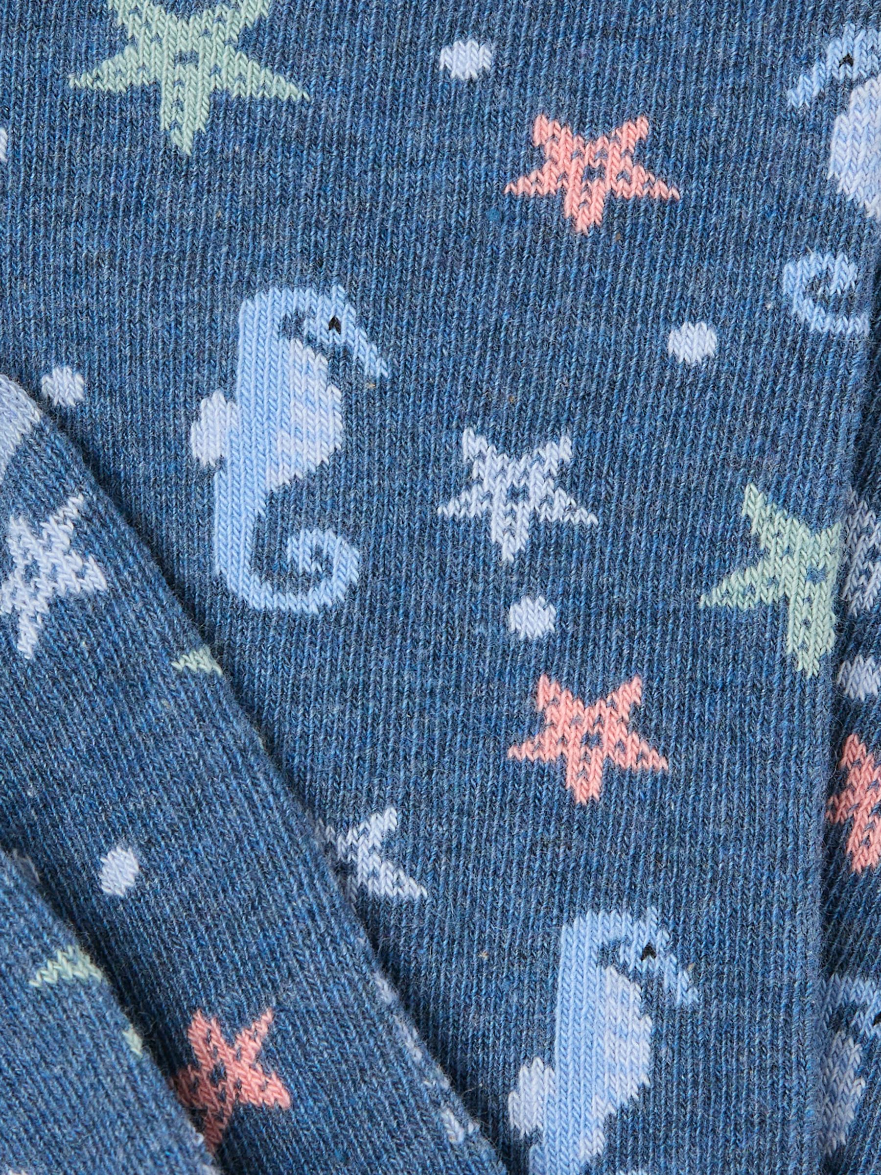 Blue Seahorse Socks - Image 2 of 2