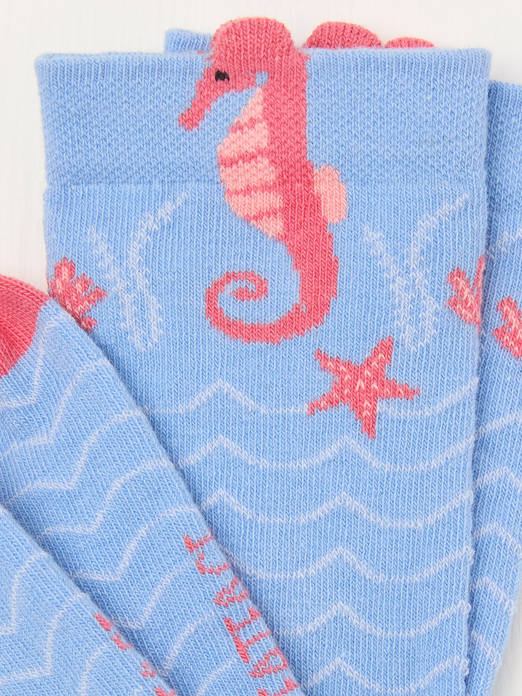 Blue Seahorse Socks - Image 2 of 2
