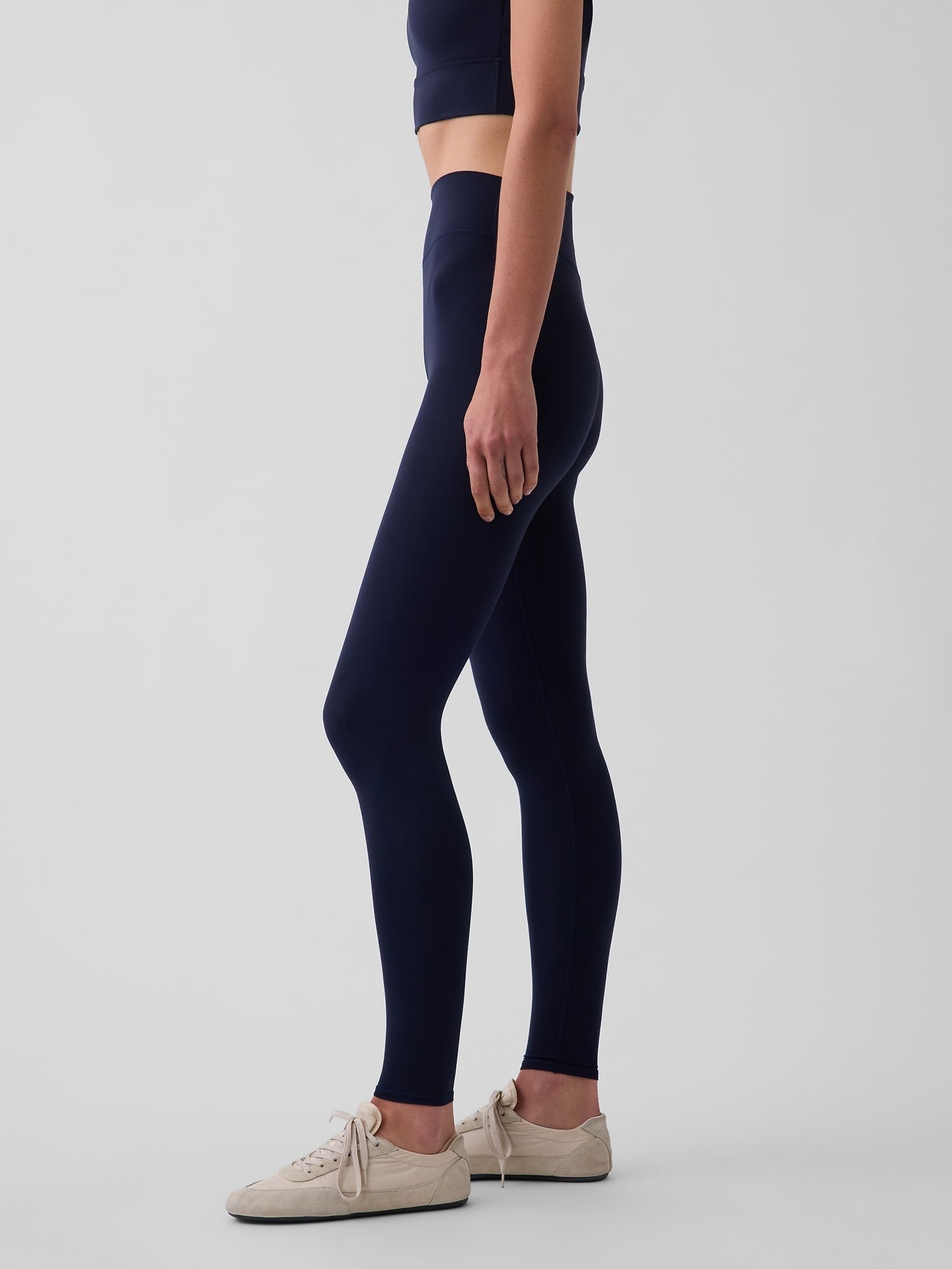 Navy GapFit Smooth High Waisted Leggings - Image 3 of 5