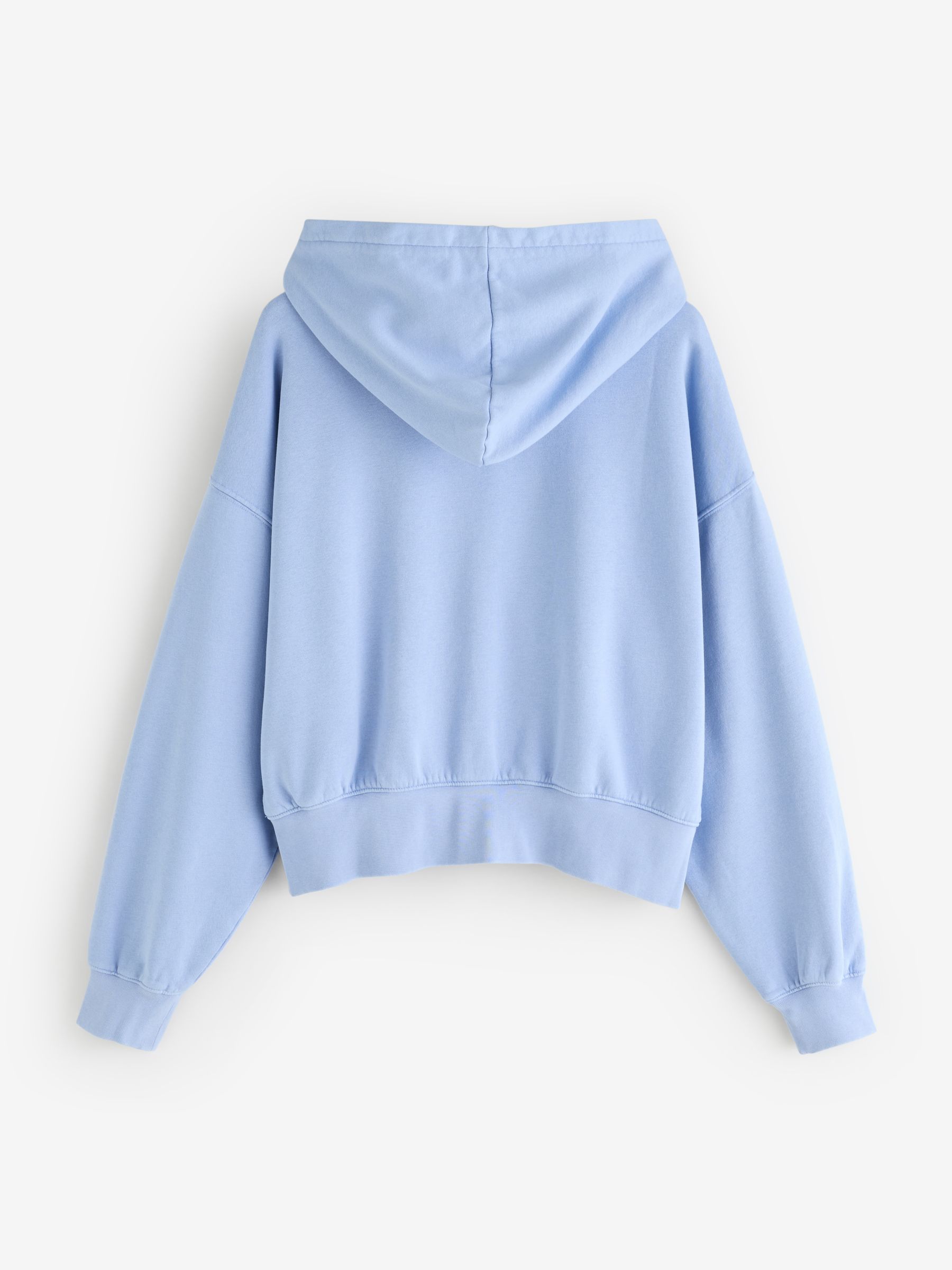 Light Blue Vintage Soft Wedge Zip Hoodie - Image 2 of 4