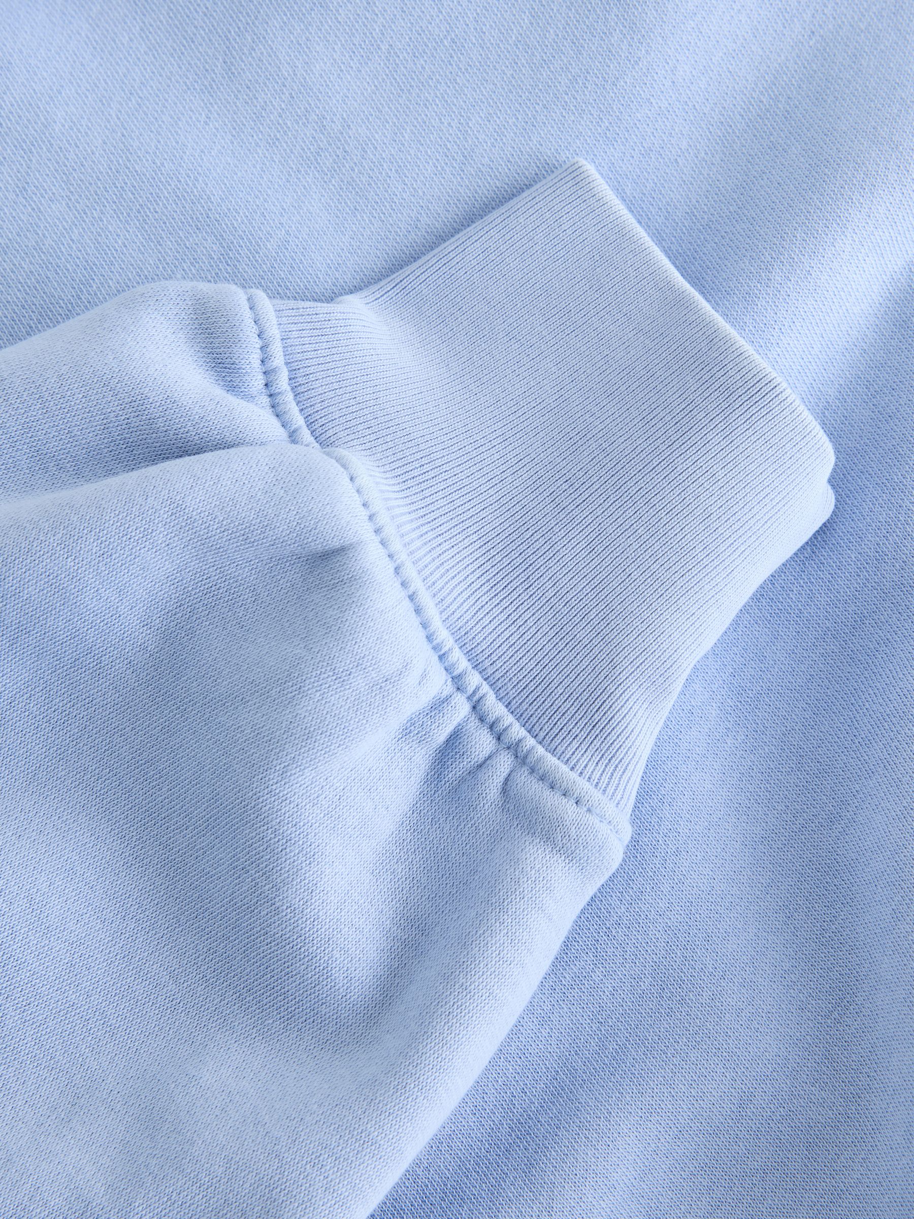 Light Blue Vintage Soft Wedge Zip Hoodie - Image 4 of 4
