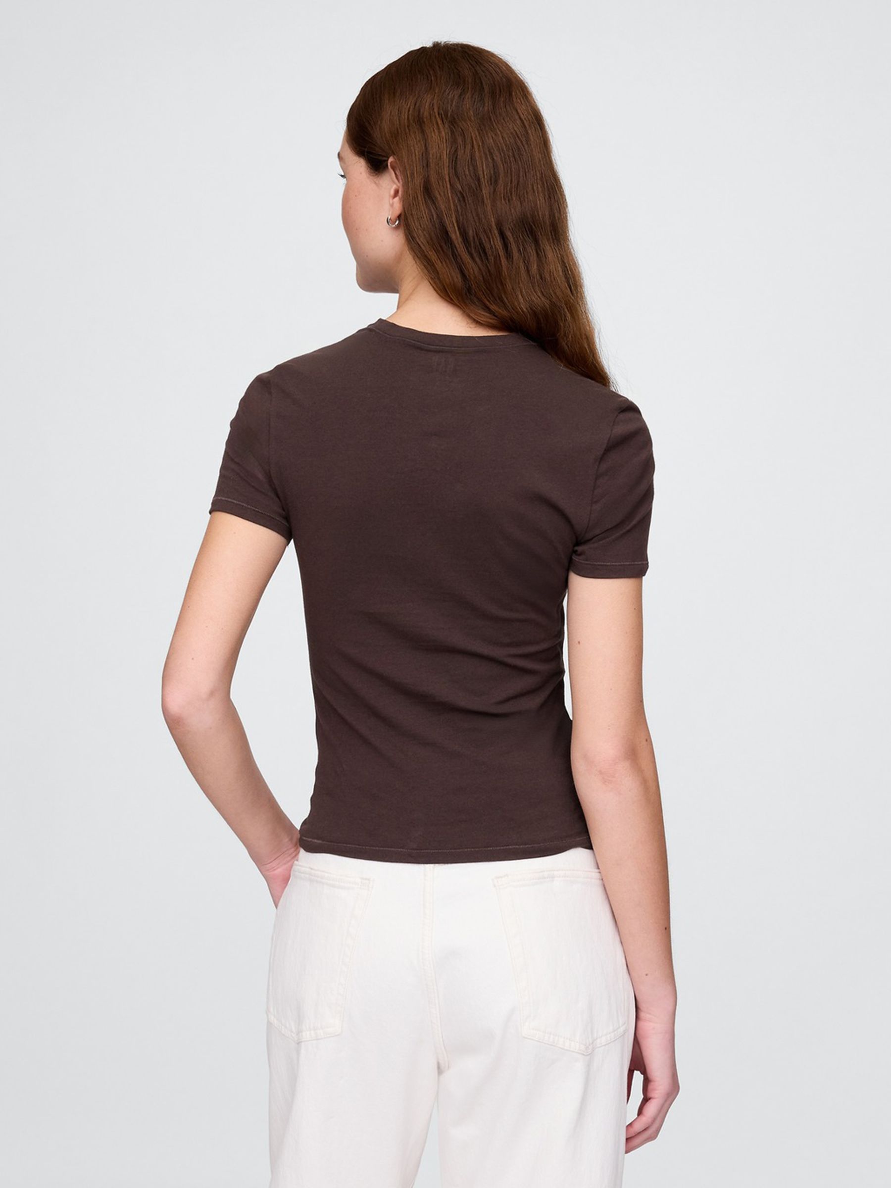 Chocolate Brown CloseKnit Jersey Short Sleeve T-Shirt - Image 2 of 4