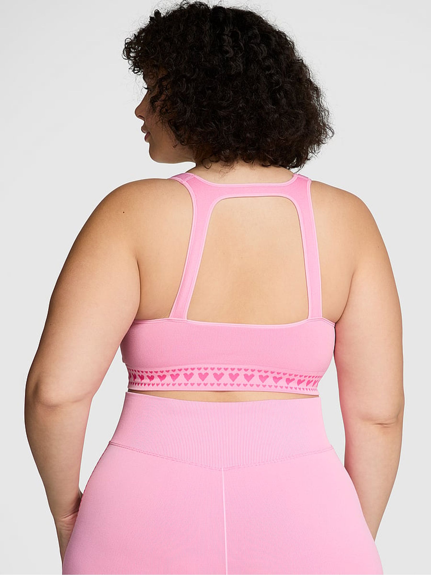 Dusk Pink Seamless Longline Bra - Image 2 of 3