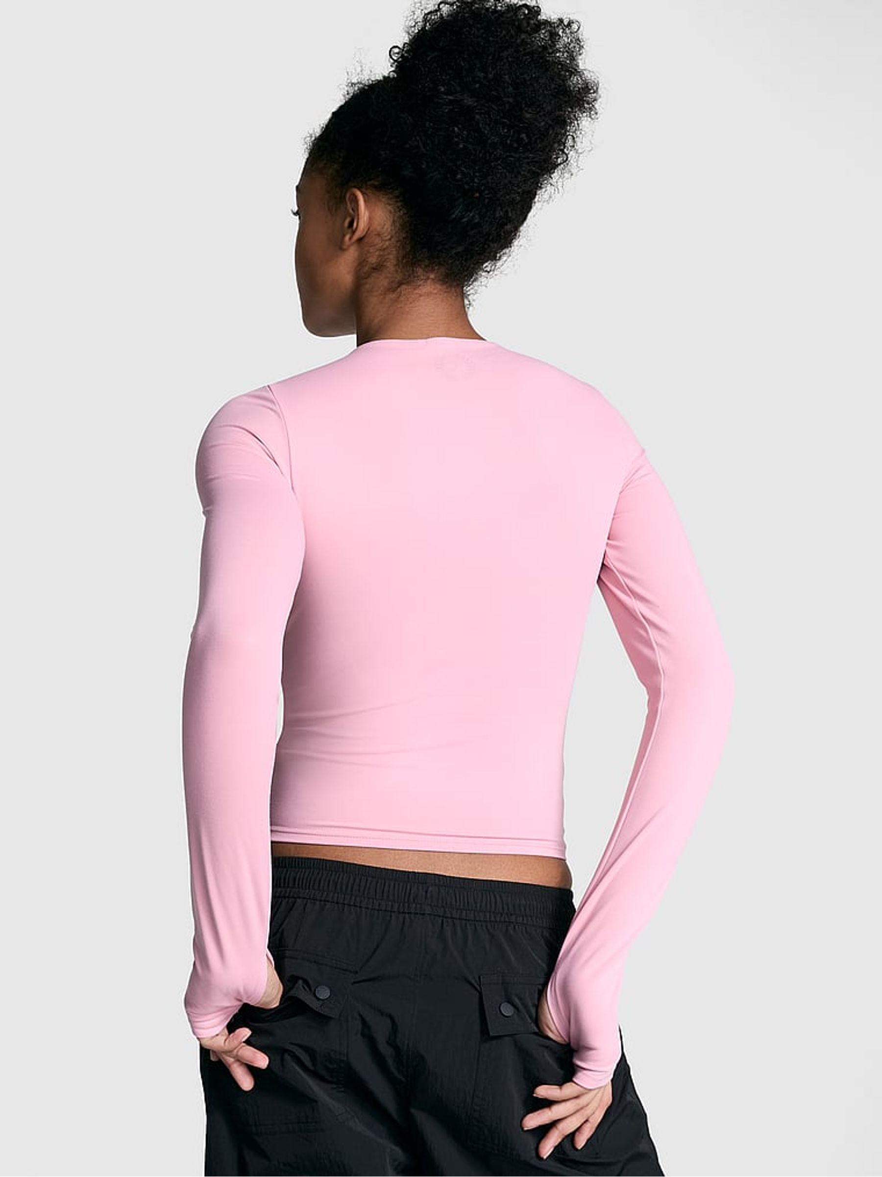 Cameo Pink Relay Cinched Long Sleeve T-Shirt - Image 2 of 3