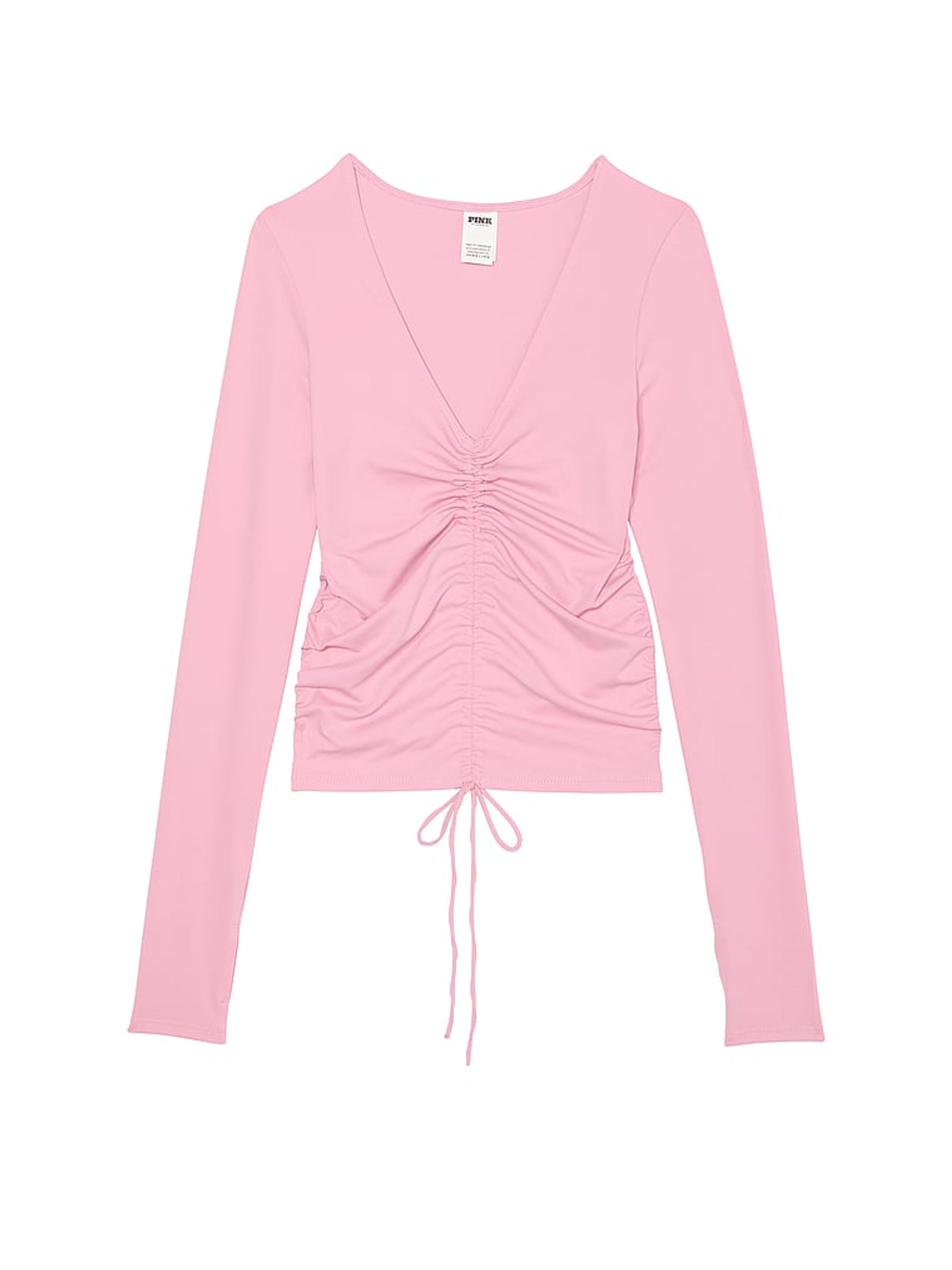 Cameo Pink Relay Cinched Long Sleeve T-Shirt - Image 3 of 3