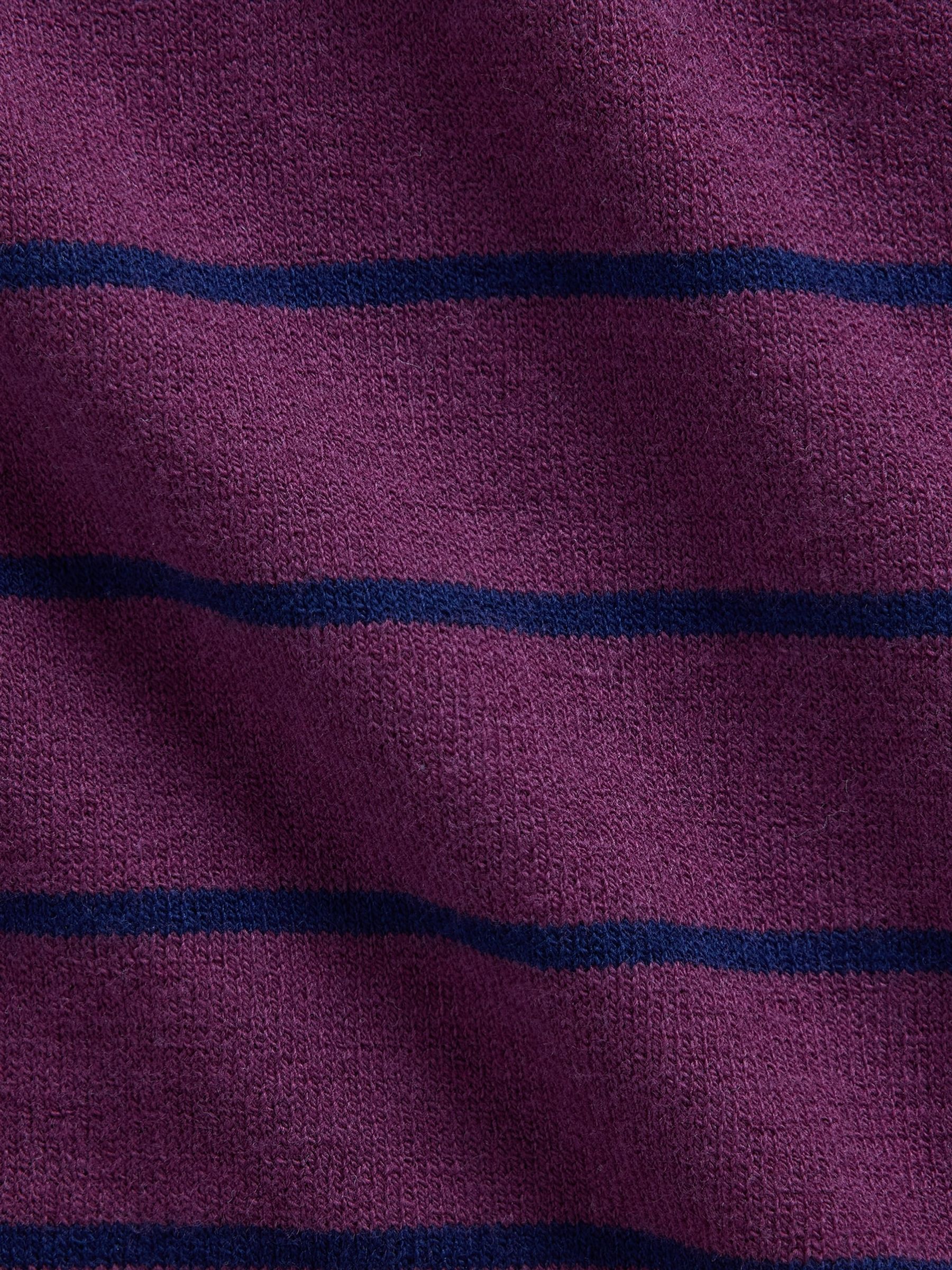 Burgundy Stripe Relaxed Jersey Boatneck Jumper - Image 5 of 5