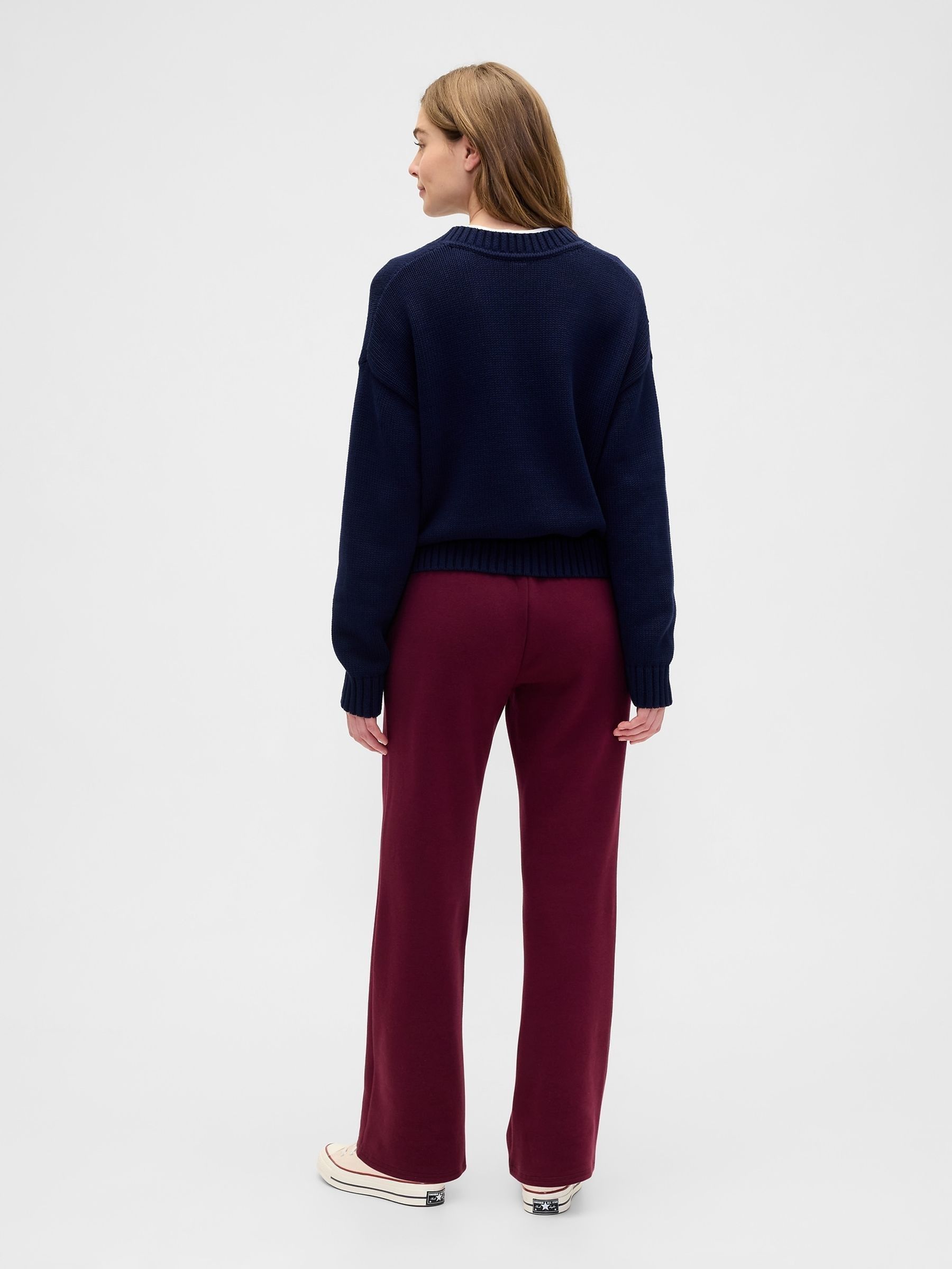 Burgundy Red Logo Straight Joggers - Image 2 of 5