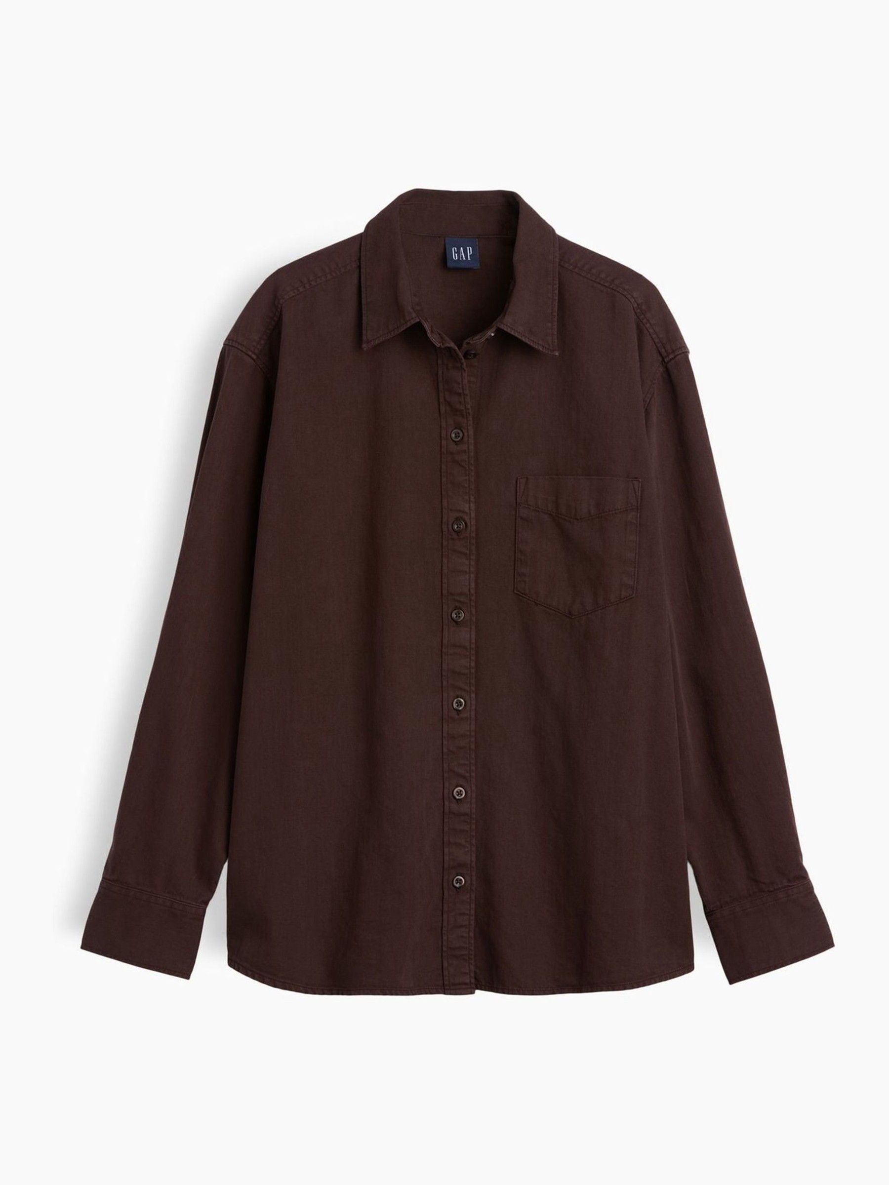 Brown Denim Big Shirt - Image 5 of 5 Brown Denim Big Shirt - Image 5 of 5