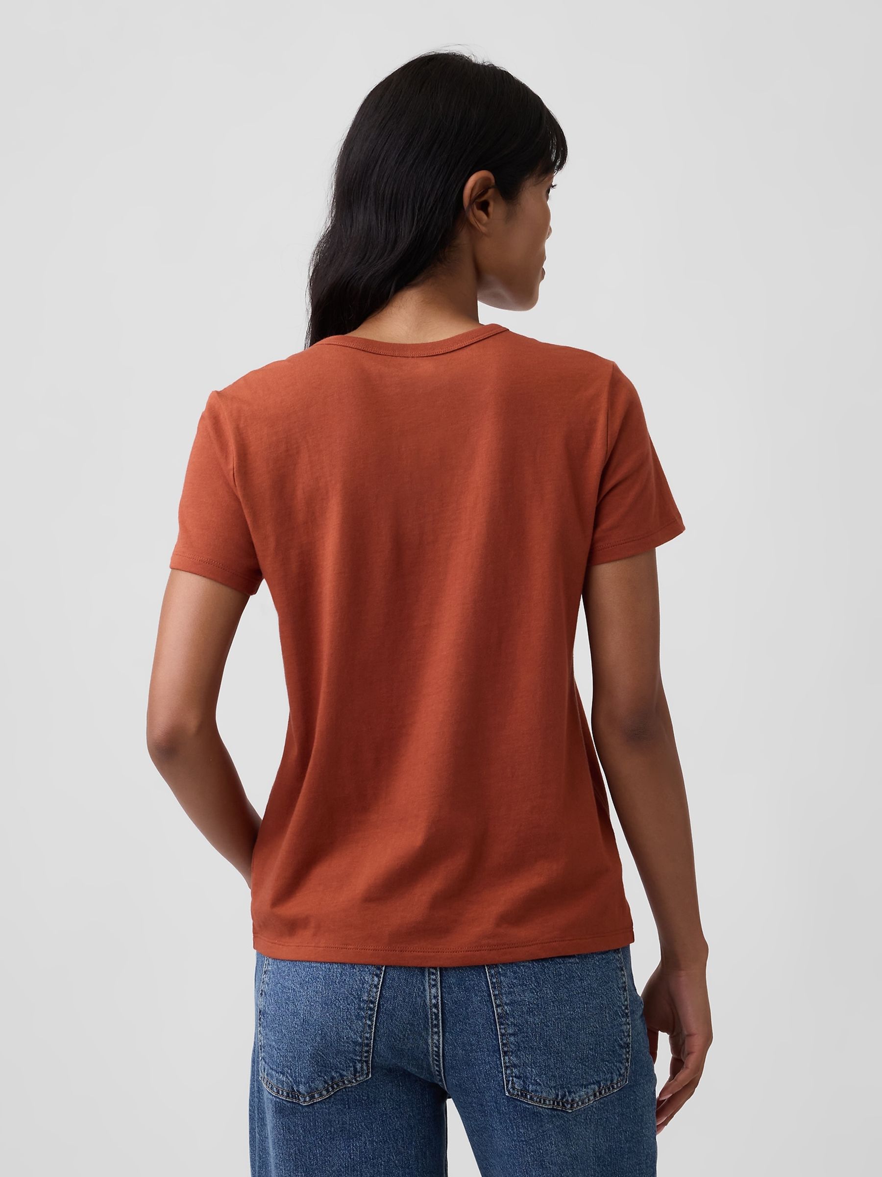 Burnt Orange Favourite Crew Neck Short Sleeve T-Shirt - Image 2 of 5