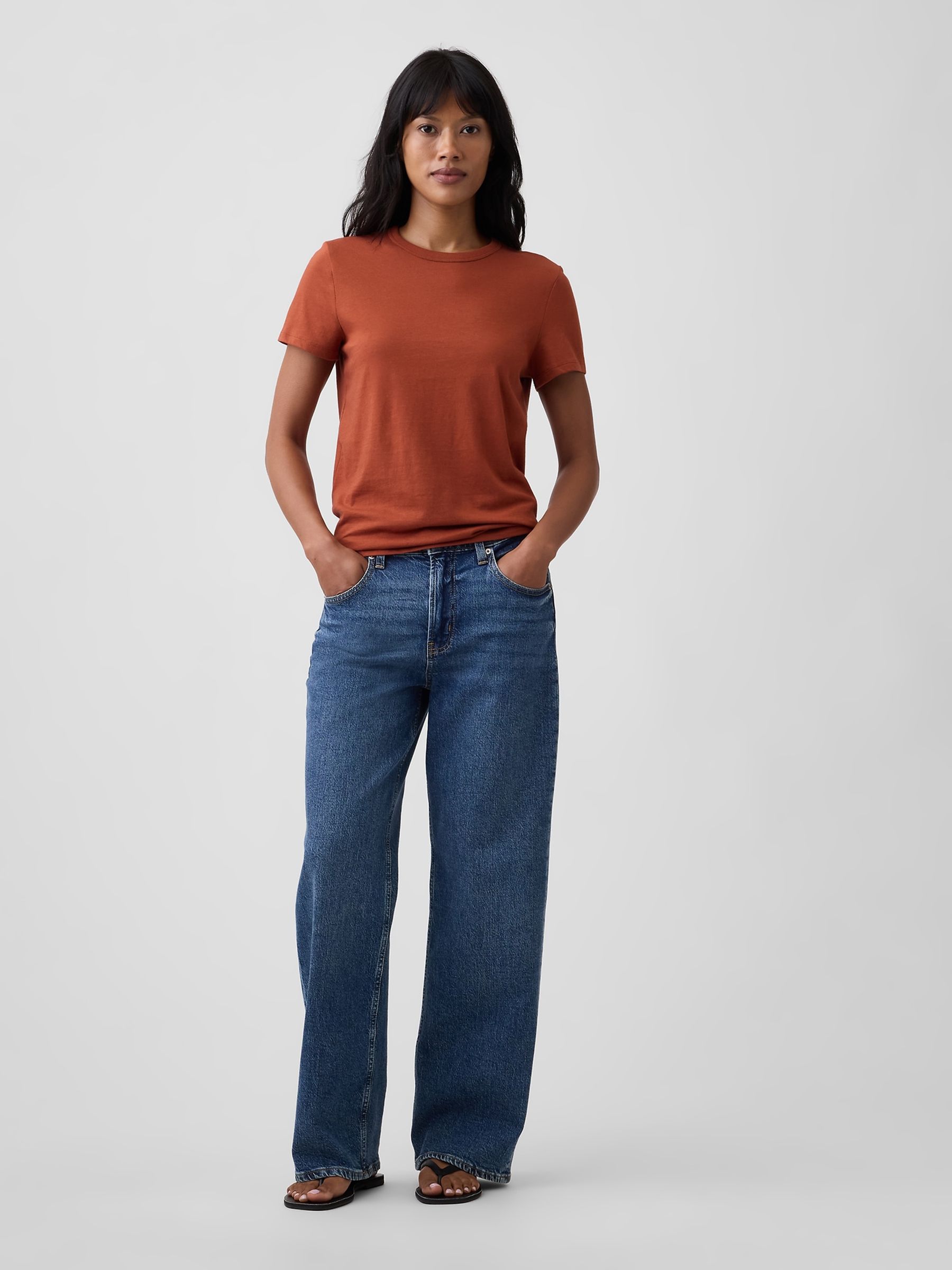 Burnt Orange Favourite Crew Neck Short Sleeve T-Shirt - Image 3 of 5